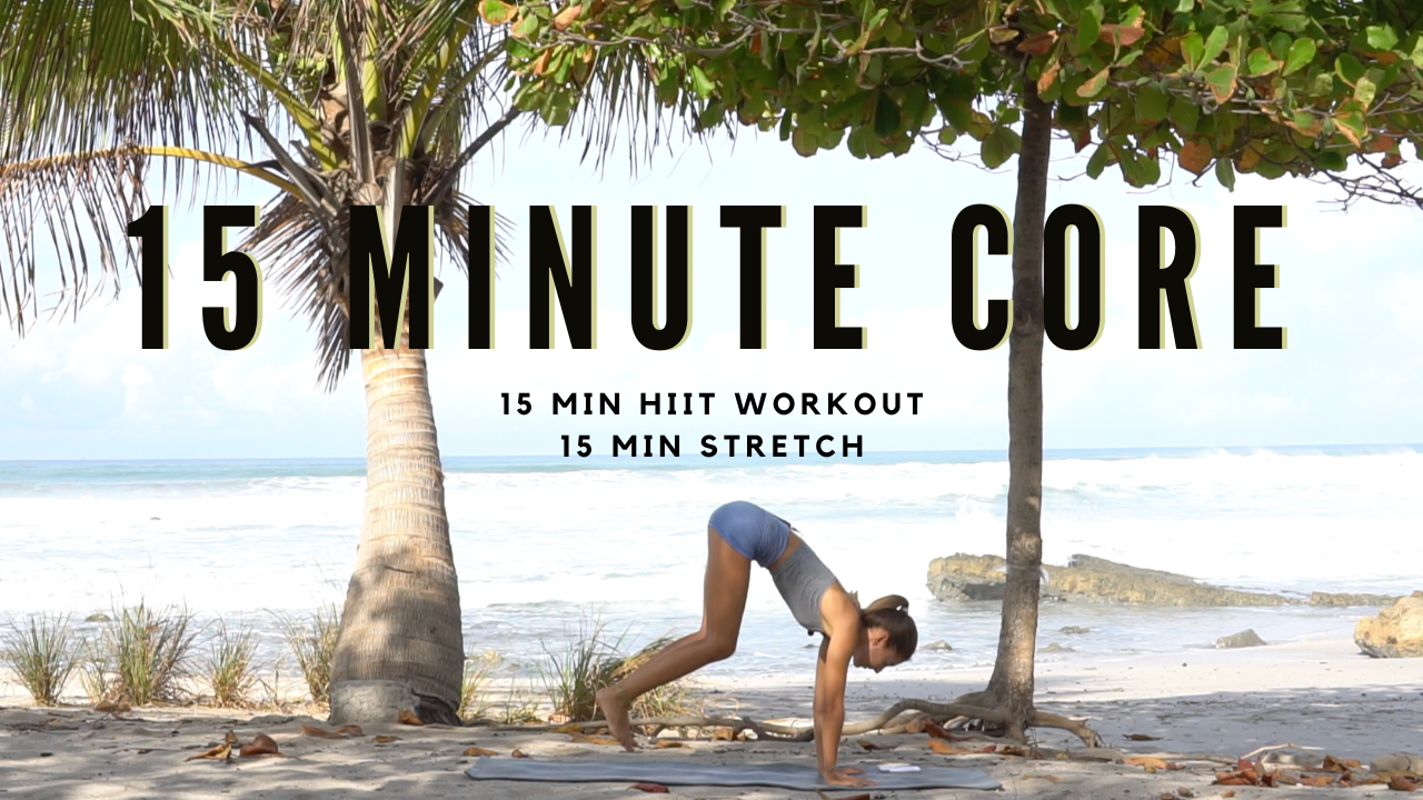 15 Minute Core + Abs HIIT Workout / 15 Minute Stretch