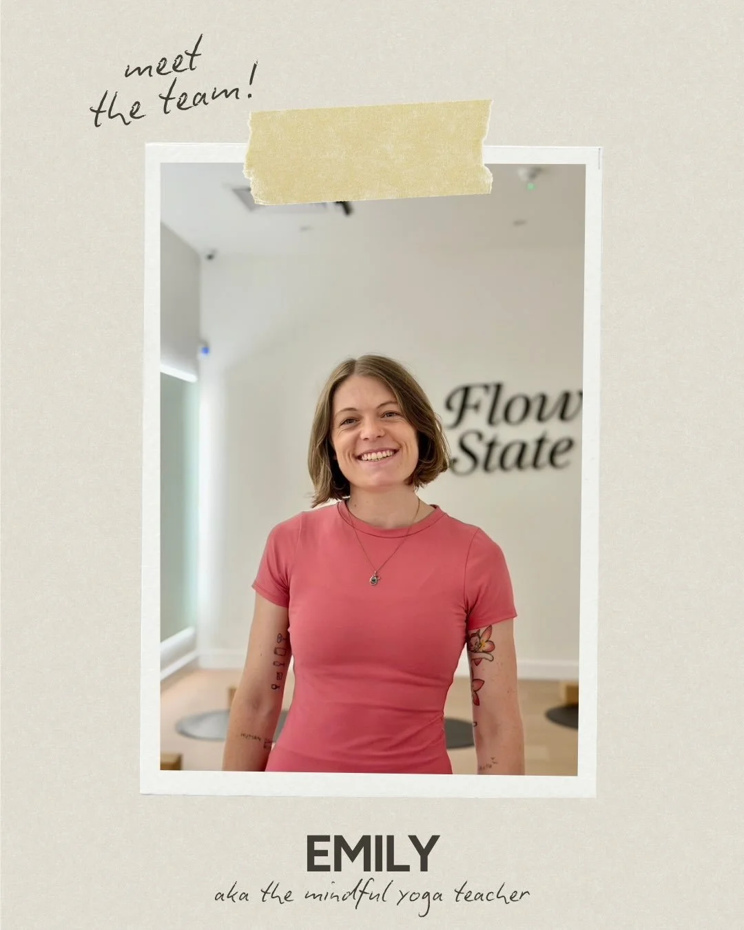 MEET EMILY 🧘&zwj;♀️

If you&rsquo;ve been to one of Emily&rsquo;s classes, you&rsquo;ll know exactly why we love having her as part of the Flow State team. Her classes are thoughtful, welcoming and the perfect reminder that slowing down can be just 