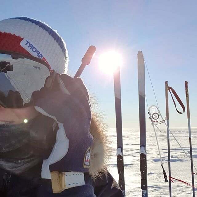 Mission critical conversations in Antarctica:
.
&quot;Small steps for mankind, huge steps for the expedition&quot;
&quot;Tiny steps for both. In the Arctic drift would have had me back at the start by now&quot;
&quot;Maybe you should go backwards&quo