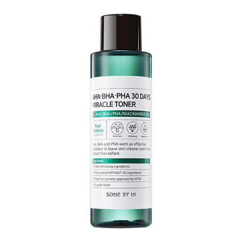 Some By Mi 30 Day Miracle Toner - Photo Credit: Style KoreanOn Style Korean, the toner has a low Ph so it works well with sensitive, dry and oily skin. You can use the toner in the morning and evening. It’s suggested to use a cotton swab but whenever I use a cotton swab the product never goes on my face. Instead, I use my clean hands to apply the toner. Some of the ingredients contain tea tree, fruit extract, and flower extract. It can be sold as a duo with a matching serum and is $28. It’s 150 ml and is approximately 5 fluid oz.