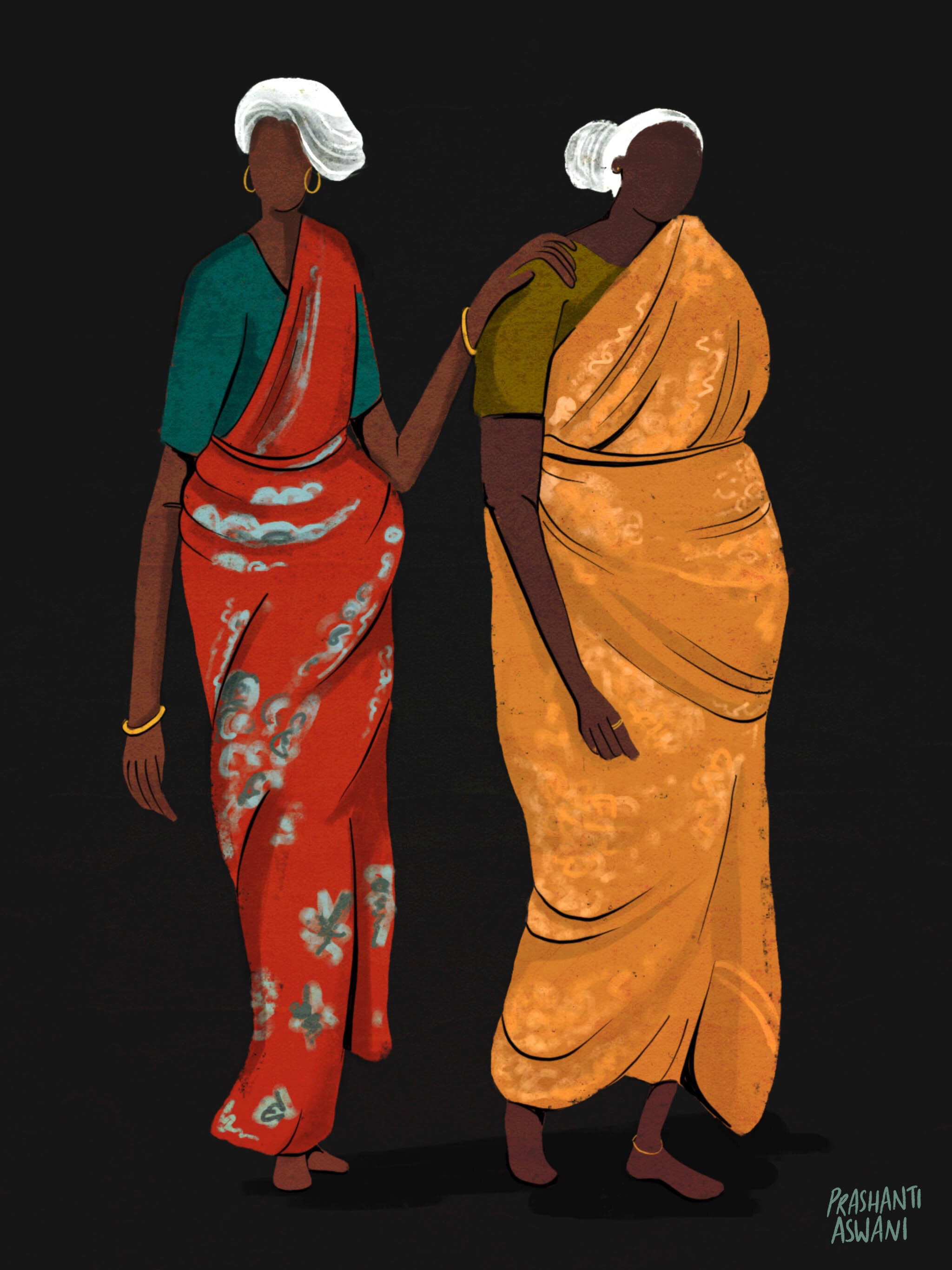 “Akka Thangai” by Prashanti AswaniMedium: Digital Illustration - 