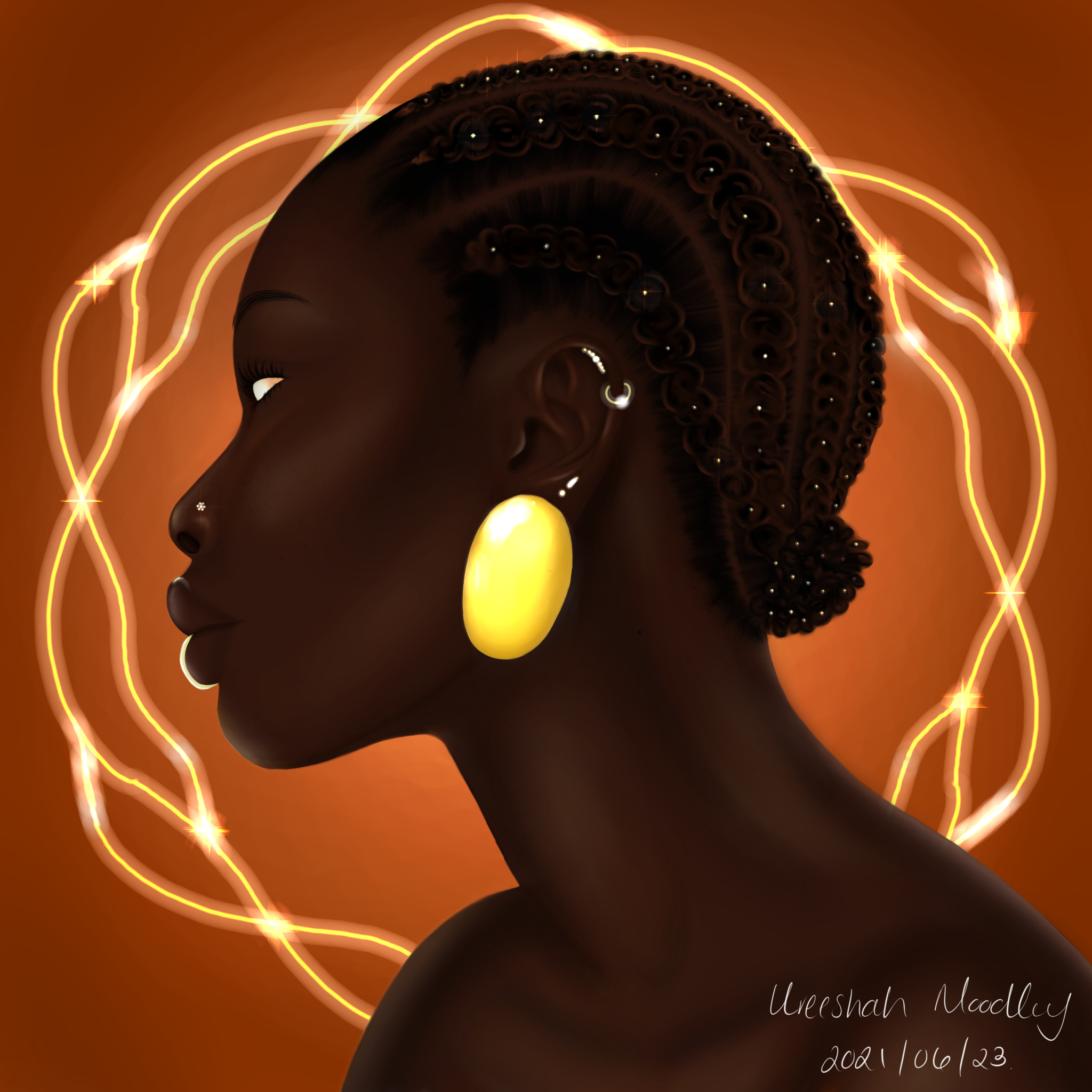 “Divine” by Ureeshah Moodley (IG : ureeshah_art) Medium: digital