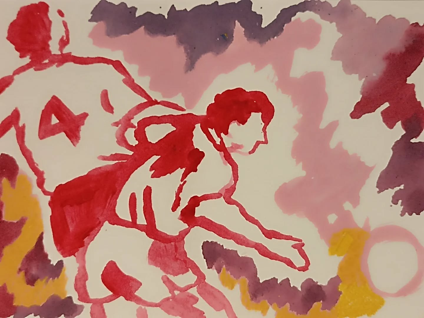 🖌️ Voici quelques recherches graphiques que j'ai faites &agrave; la peinture vinylique pour mon film MA FOOTBALLEUSE A MOI ! 😊
____________

🖌️ Here are some graphic sketches I made using acrylic paint for m'y short MY VERY OWN FOOTBALLER ! 😊
.
.