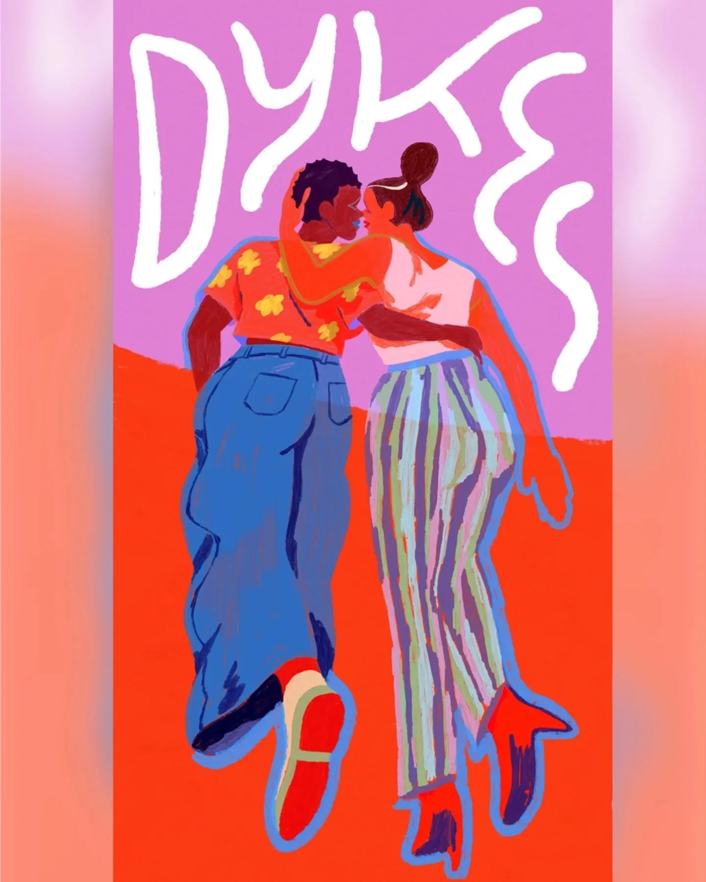 April 26 was Lesbian visibility day over the word 🔥 so I drew some illustrations to celebrate ! 💜