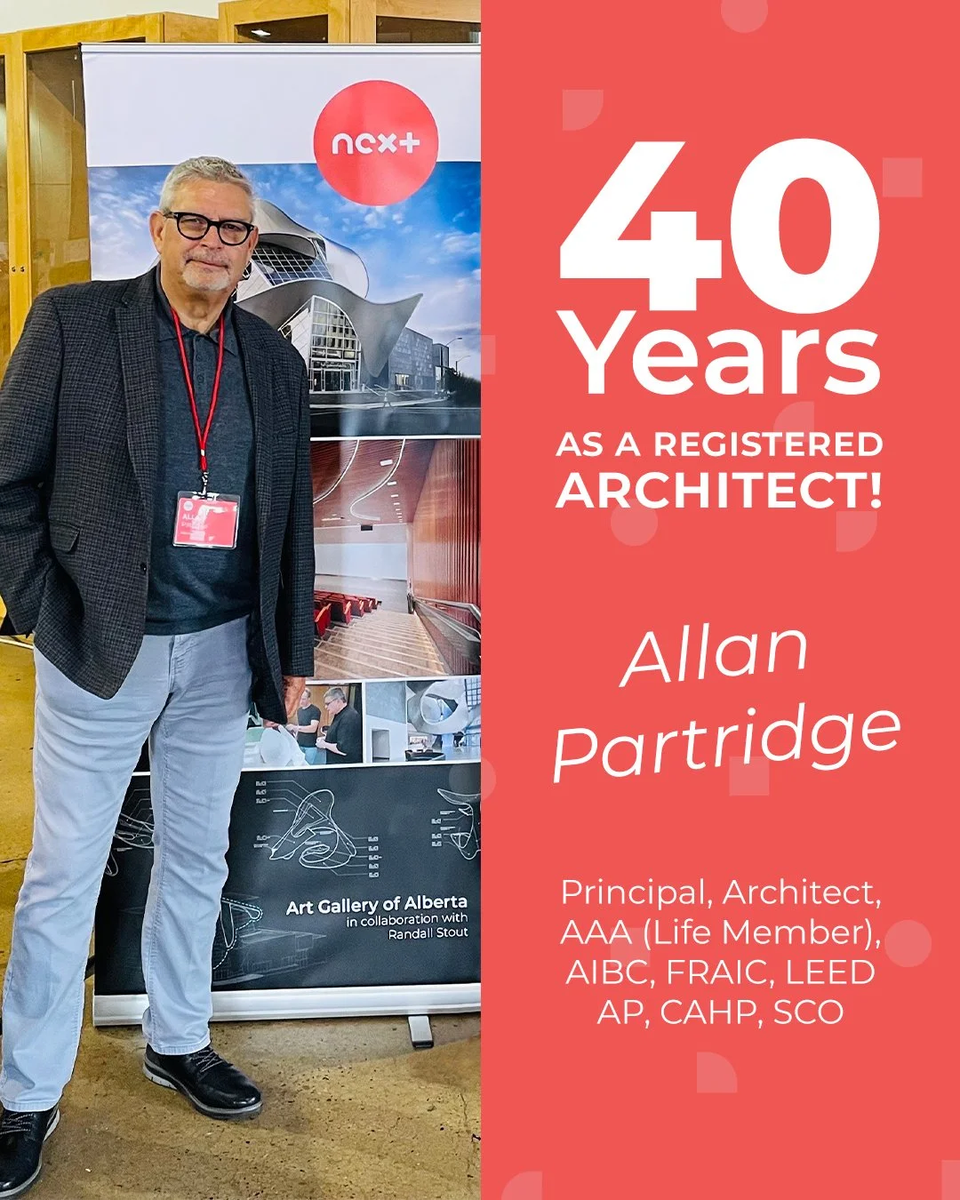 40 years ago, way back in 1985 🗓️ &hellip; the Alberta Association of Architects registered a new architect - @iconoclast54 (Allan Partridge). ✍️ What had begun as a summer job in 1972 in Ayr, Scotland started Allan on the path to becoming an archit