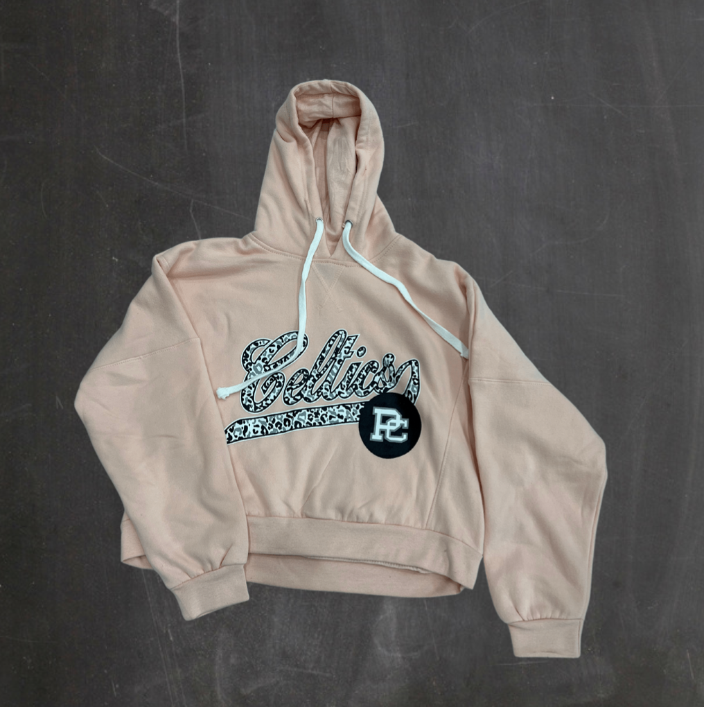 Pink Cropped Hoodie