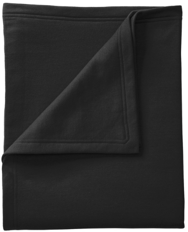 Black Fleece Throw Blanket