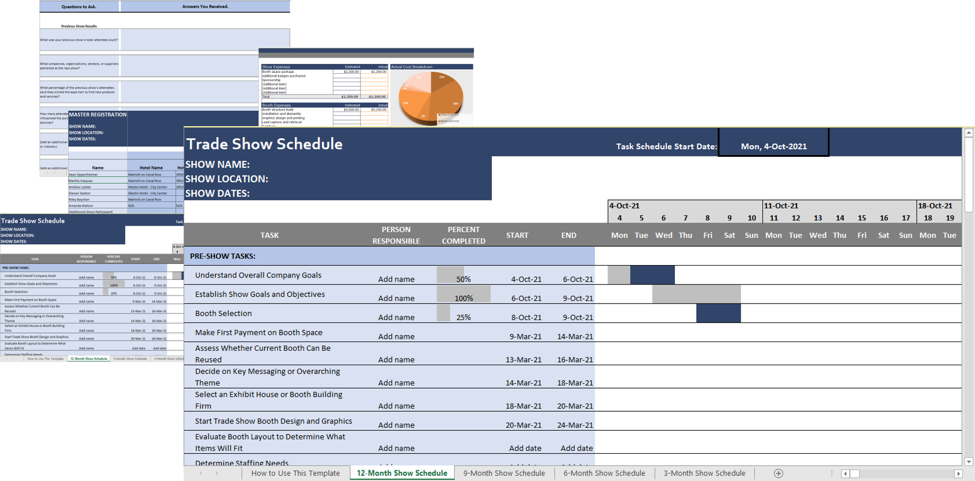 Free download of interactive trade show scheduler.