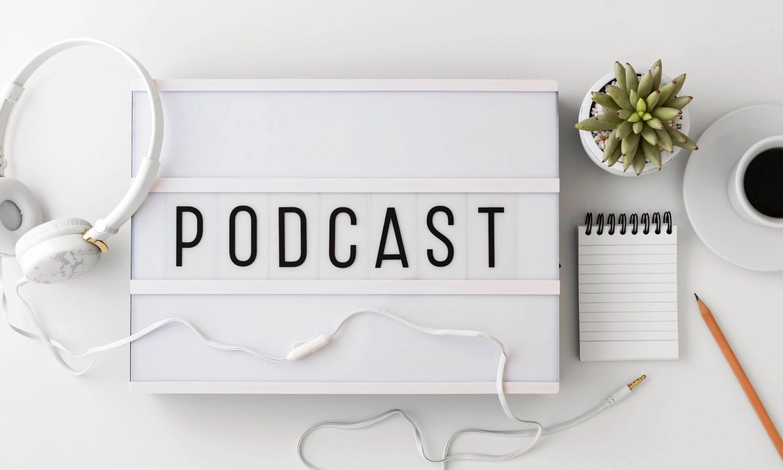 Podcast sign for women's leadership podcast titled Lead Fearlessly.