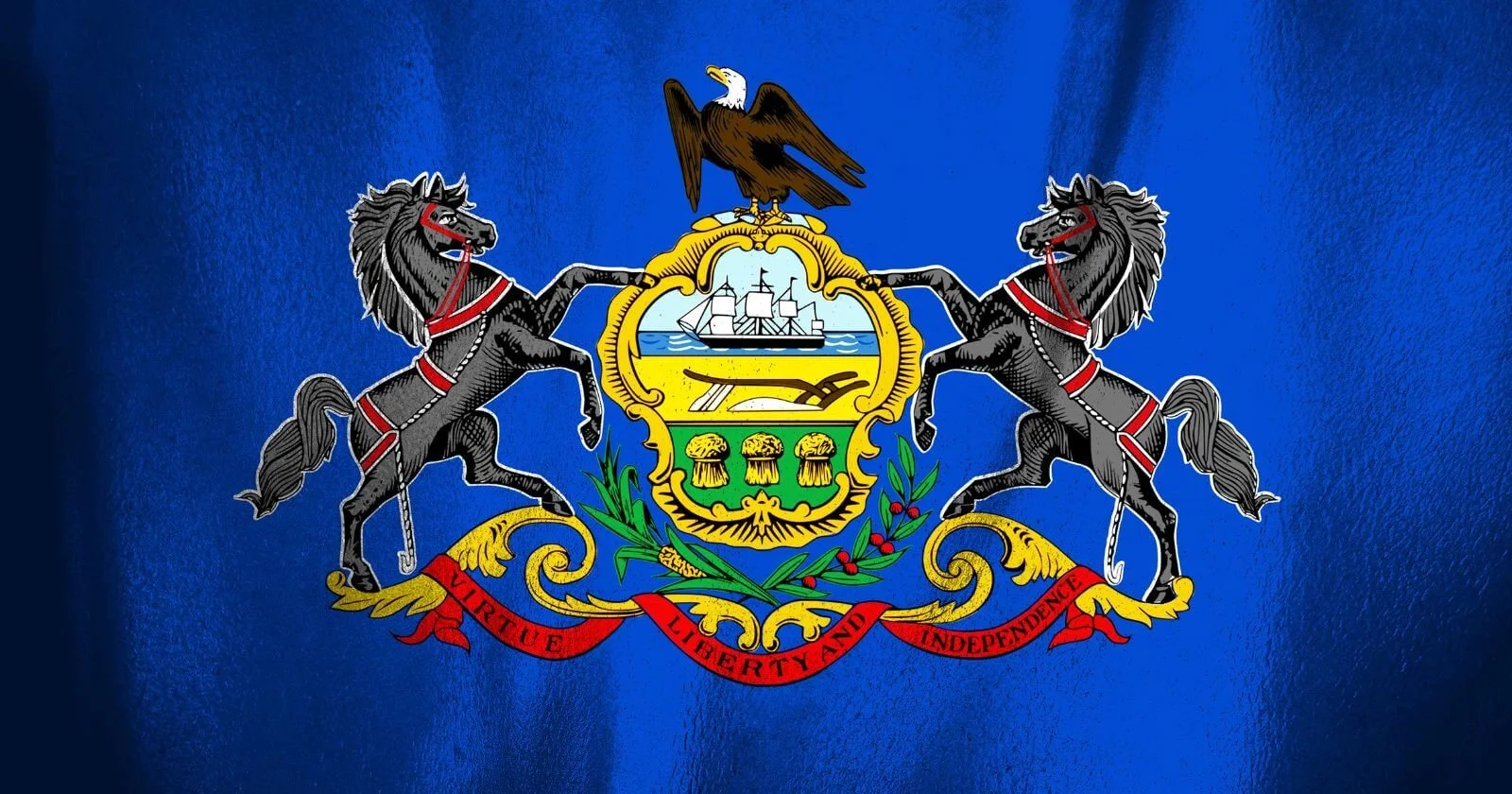 State flag of Pennsylvania offering free business resources to women.