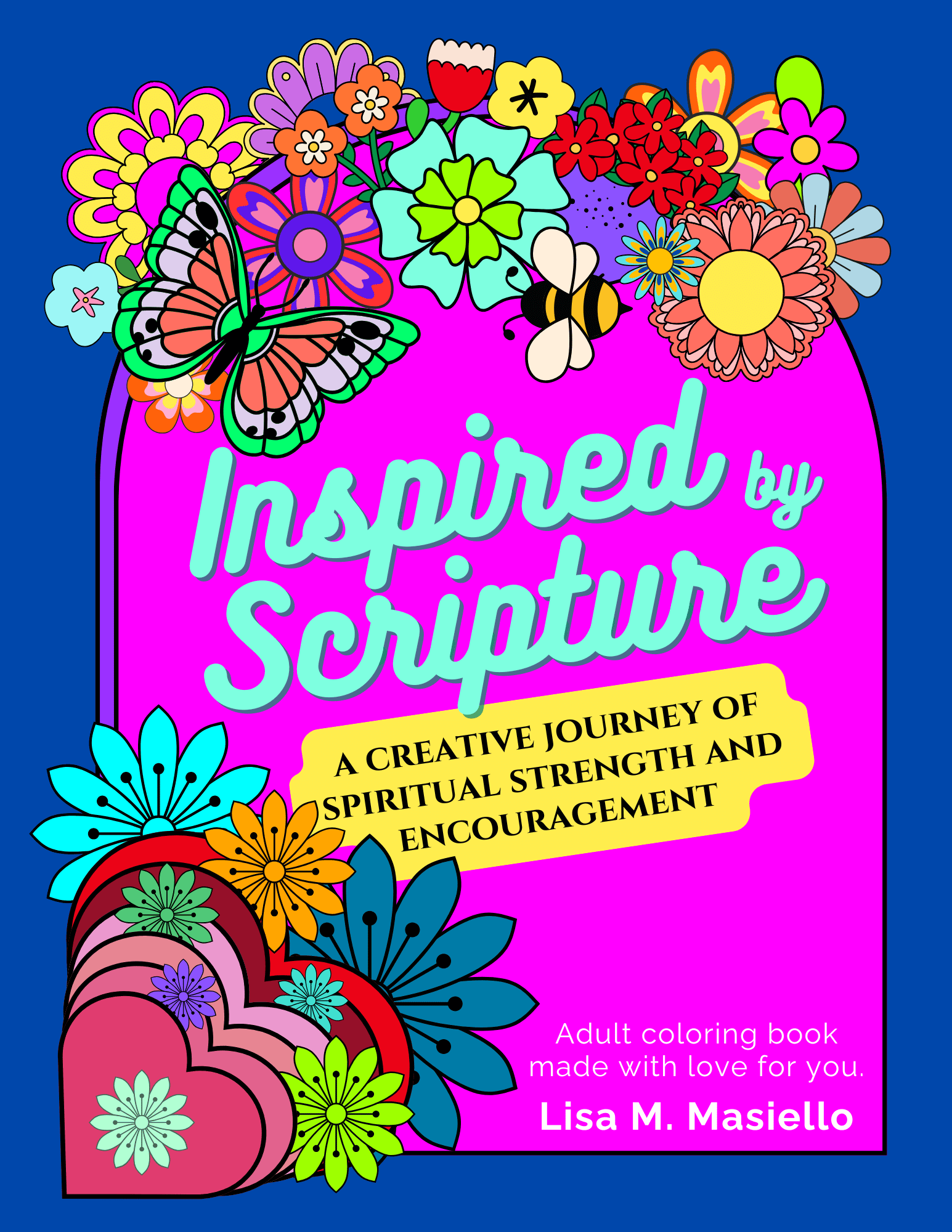 adult coloring book cover with bible quotes