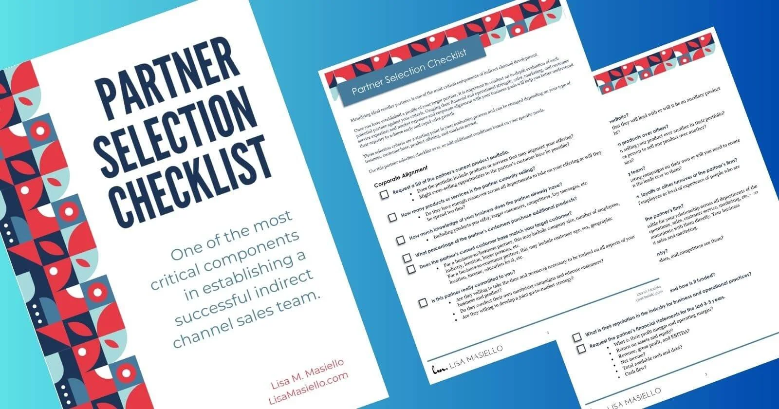 Free download of a channel partner selection checklist.