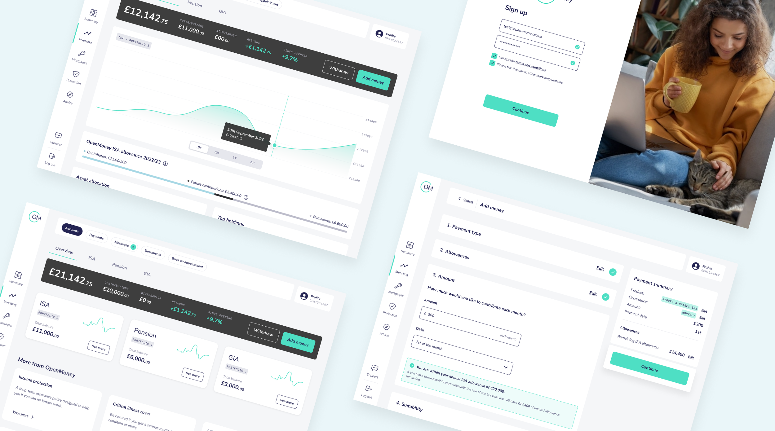 OpenMoney Customer Dashboard