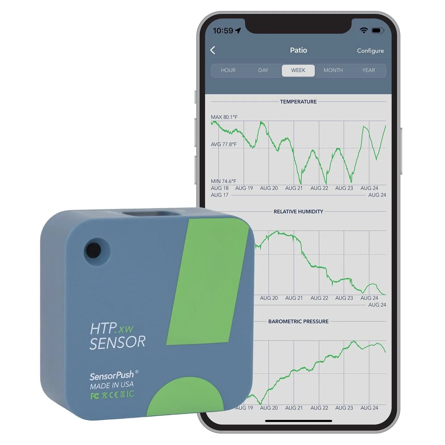 SensorPush is the answer for all of your environmental-monitoring needs.  Our wireless smart sensors are compact and easy to use. They work with painstakingly designed mobile apps that require as little use as possible. It takes just a few moments to