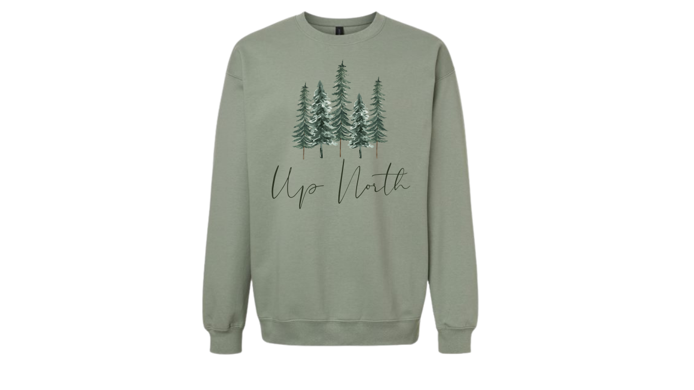 Up North Adult Softstyle Fleece Crew Sweatshirt