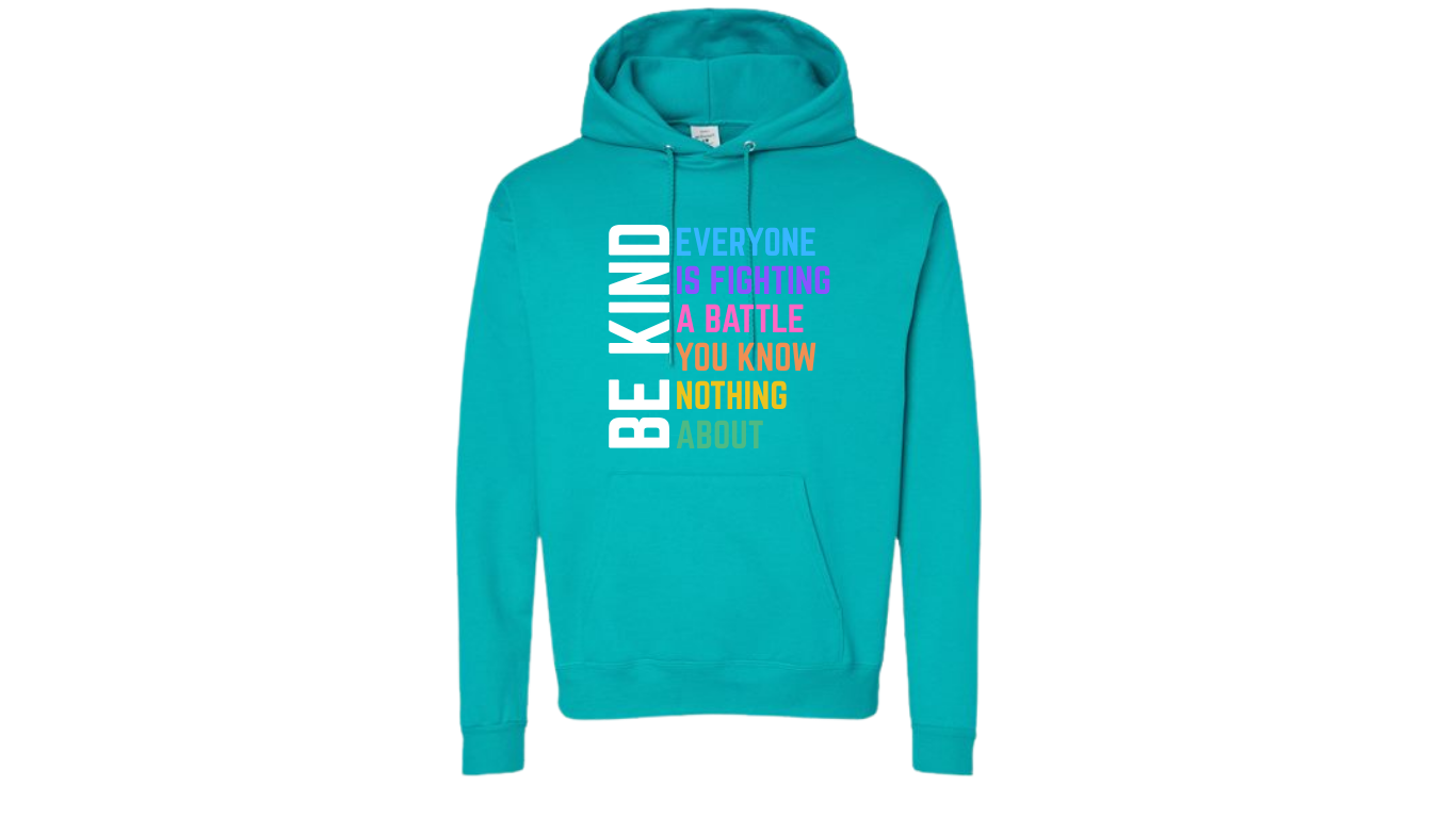 "Be Kind" Multi Color Unisex Hooded Sweatshirt