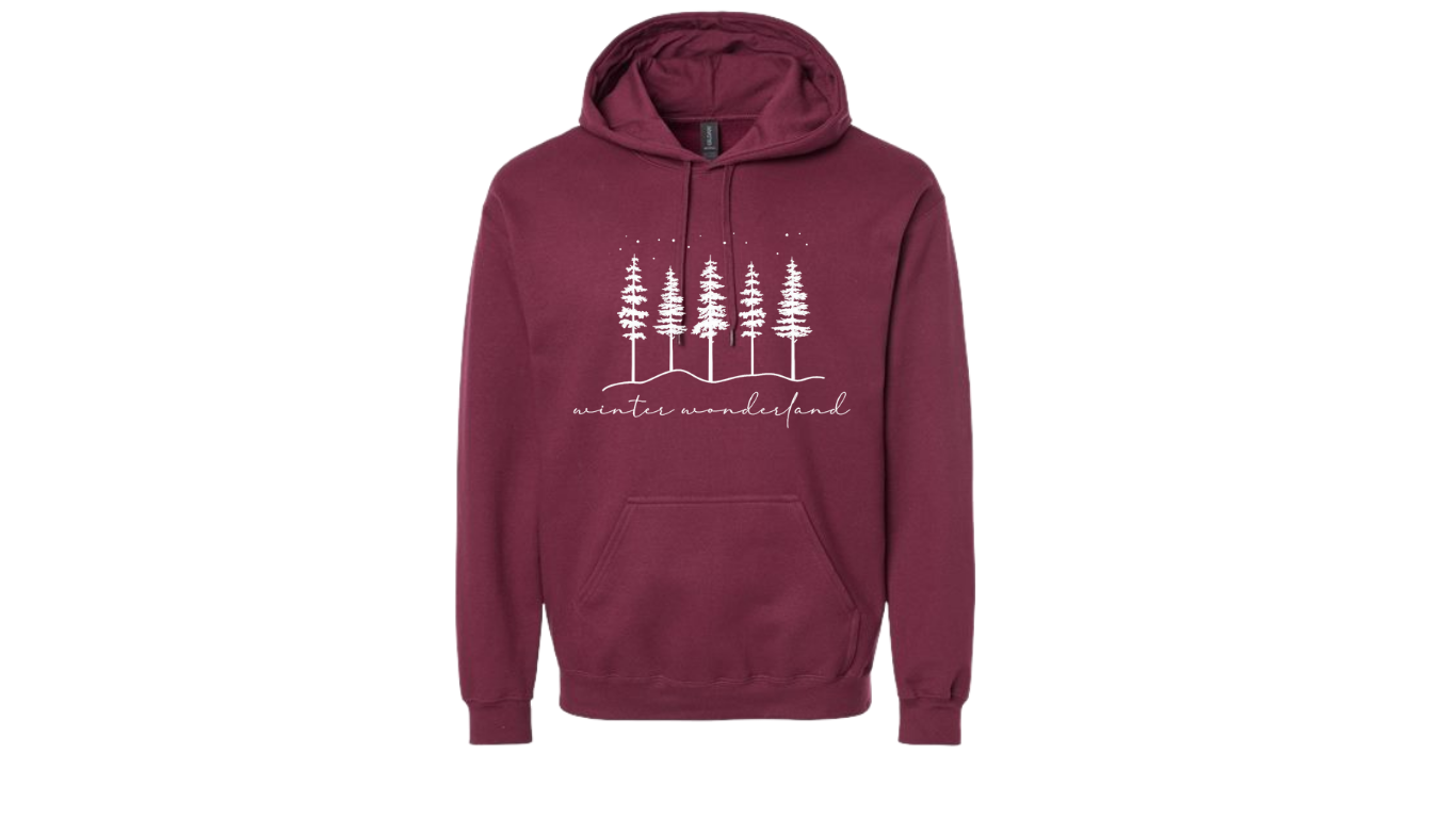 Winter Wonderland Adult Softstyle Midweight Hooded Sweatshirt