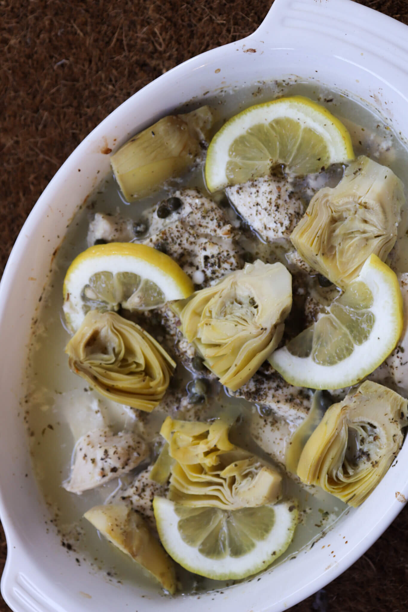    Baked Artichoke Chicken Picata   