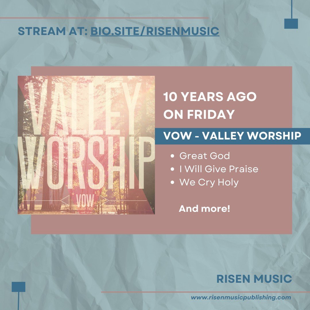 Ten years ago this Friday marked a significant moment in the journey of Valley Worship as they released their inaugural live album titled &ldquo;VOW&rdquo;. 

This milestone collection of songs captured the essence of Valley Worship&rsquo;s early day
