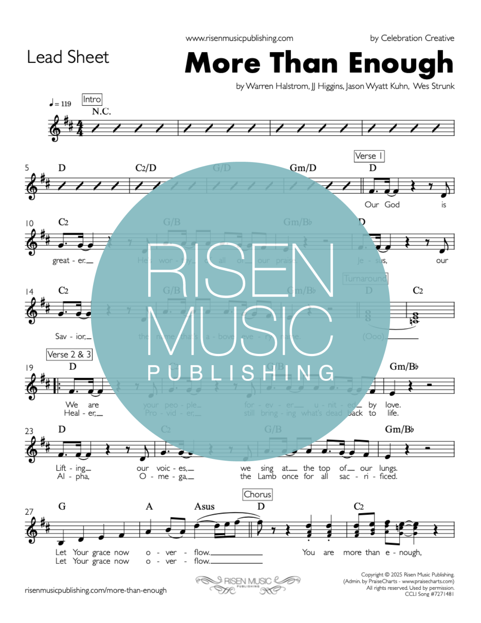 More Than Enough - Celebration Creative PDF Lead Sheet