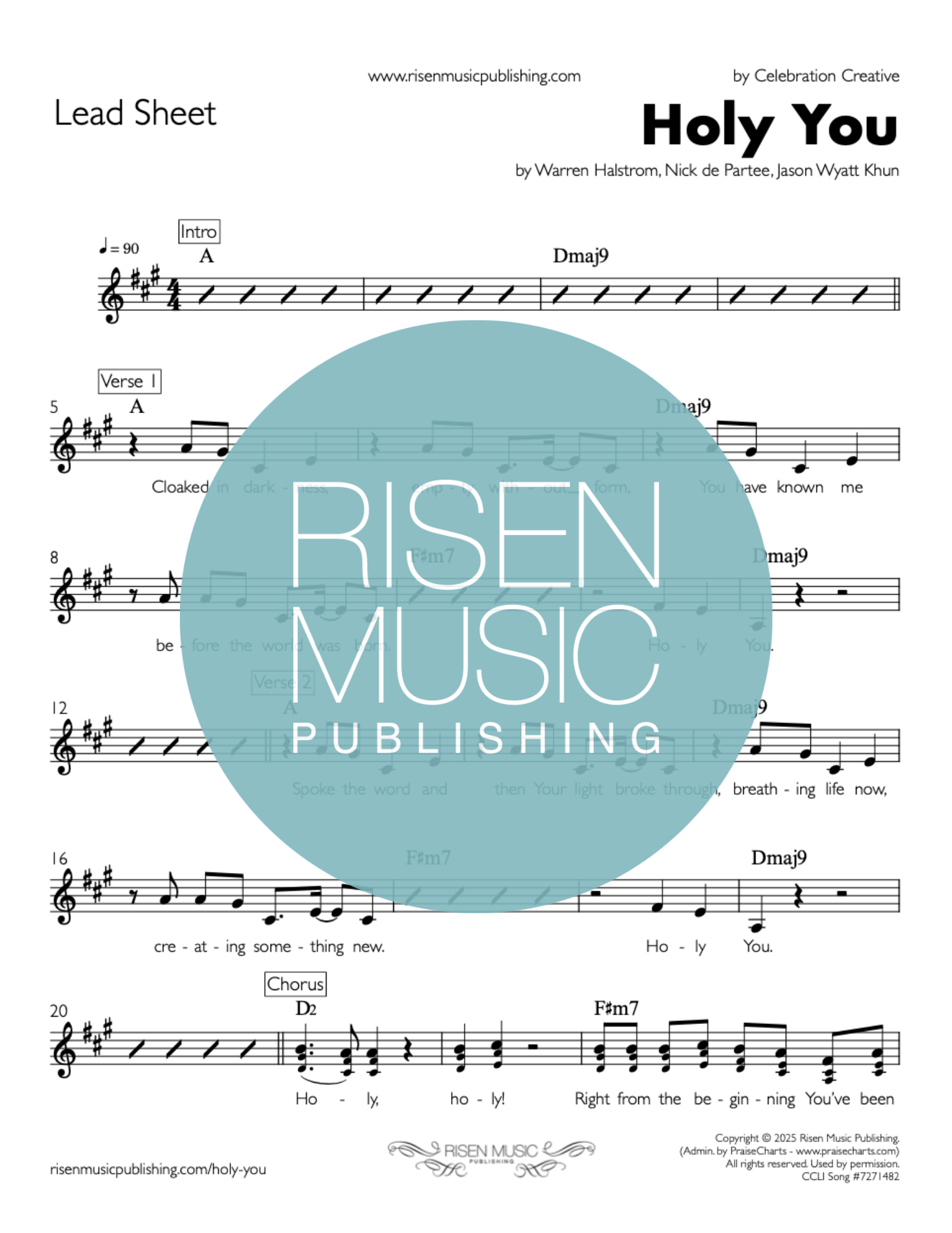 Holy You - Celebration Creative PDF Lead Sheet