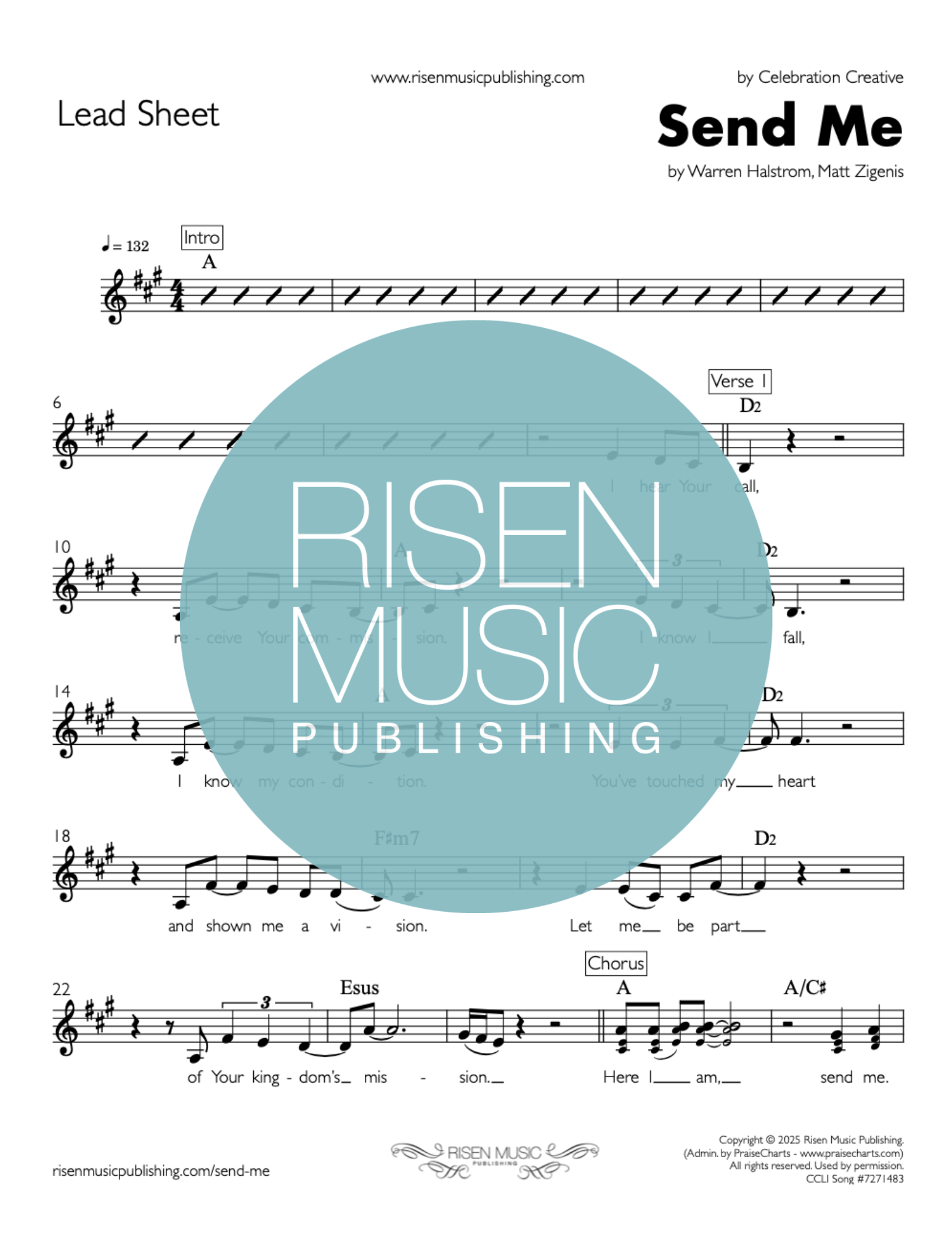 Send Me - Celebration Creative PDF Lead Sheet