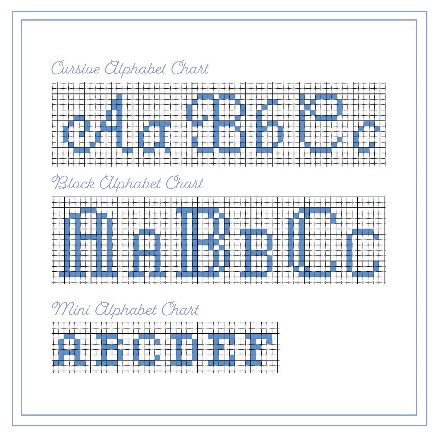 Needlepoint Alphabet Charts - Digital Download — Le Point Studio