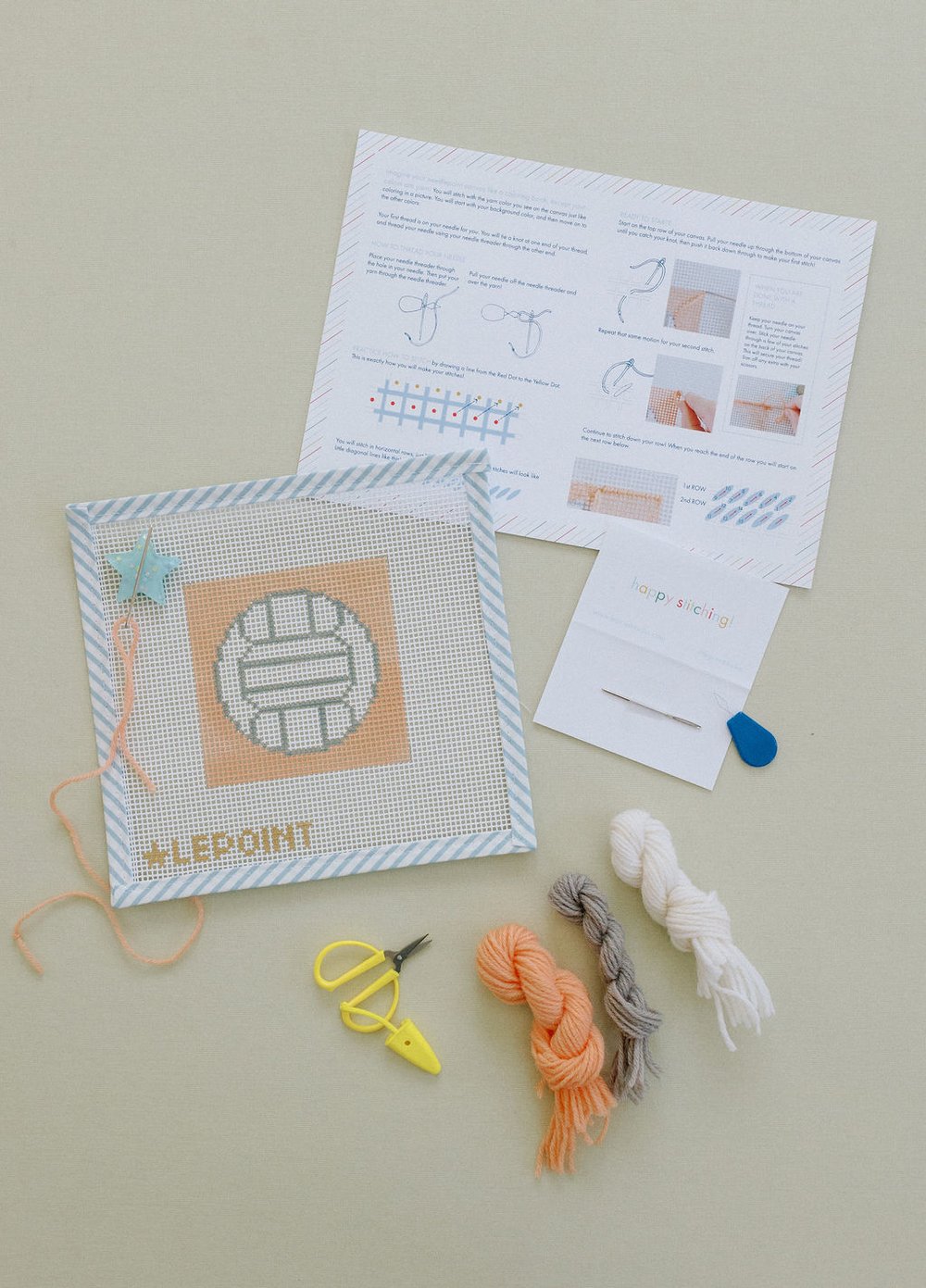 Teach your kids how to needlepoint with Little Le Point Kids Needlepoint  Kits. They come with every — Le Point Studio