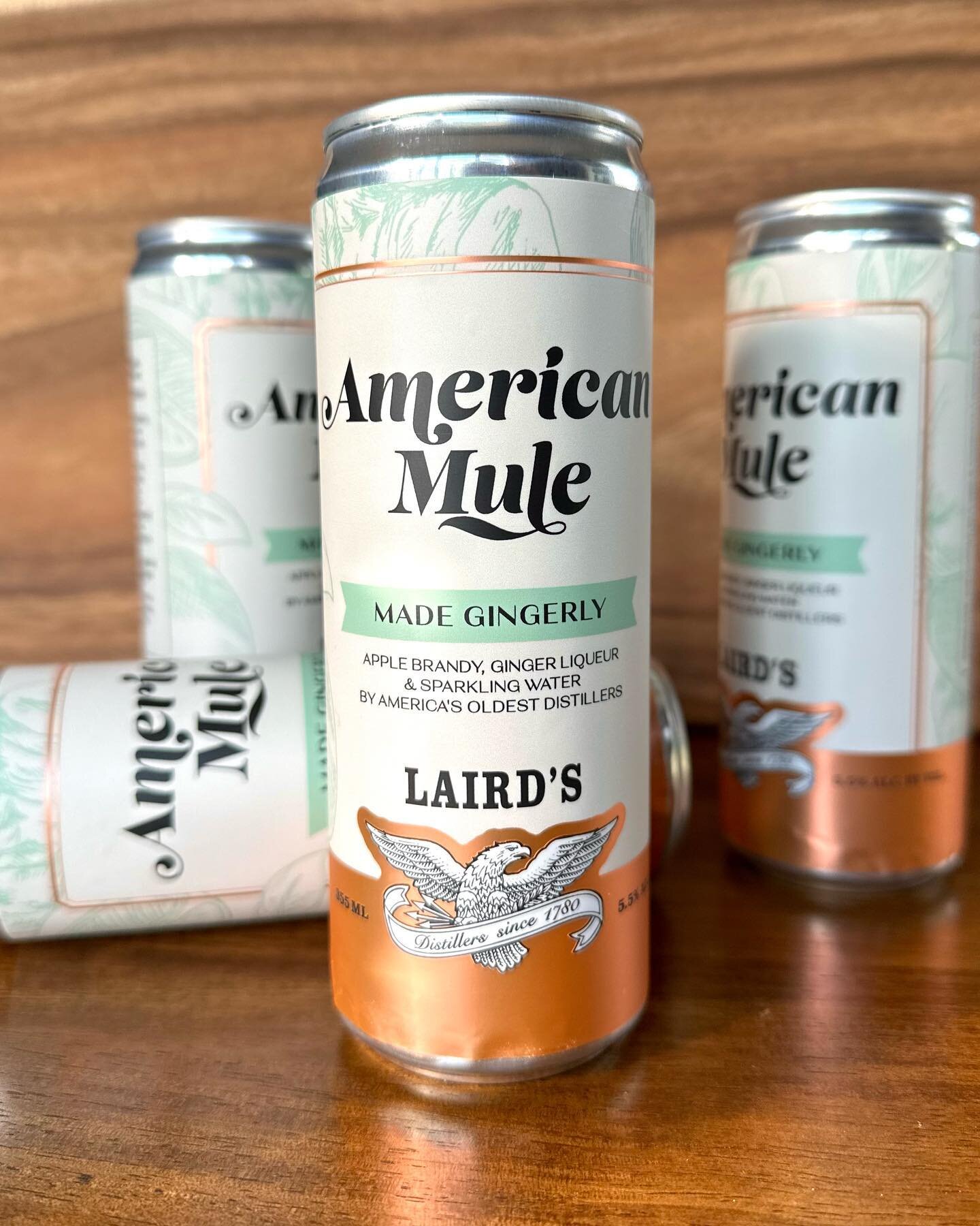 Everyone knows a Moscow Mule, but @lairdsapplejack is launching their American Mule soon, with an Apple Brandy base mixed with ginger and lime. The label design was a fun one to work on, combining elements that represent Laird&rsquo;s distilling hist