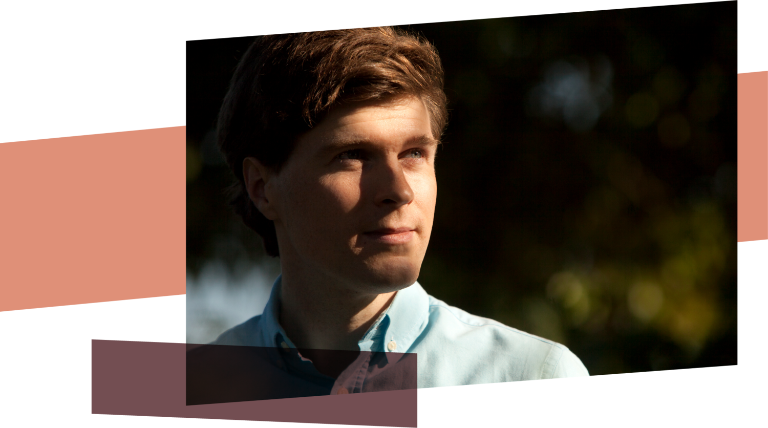 Real composer Joshua Moshier in a professional portrait from his official website