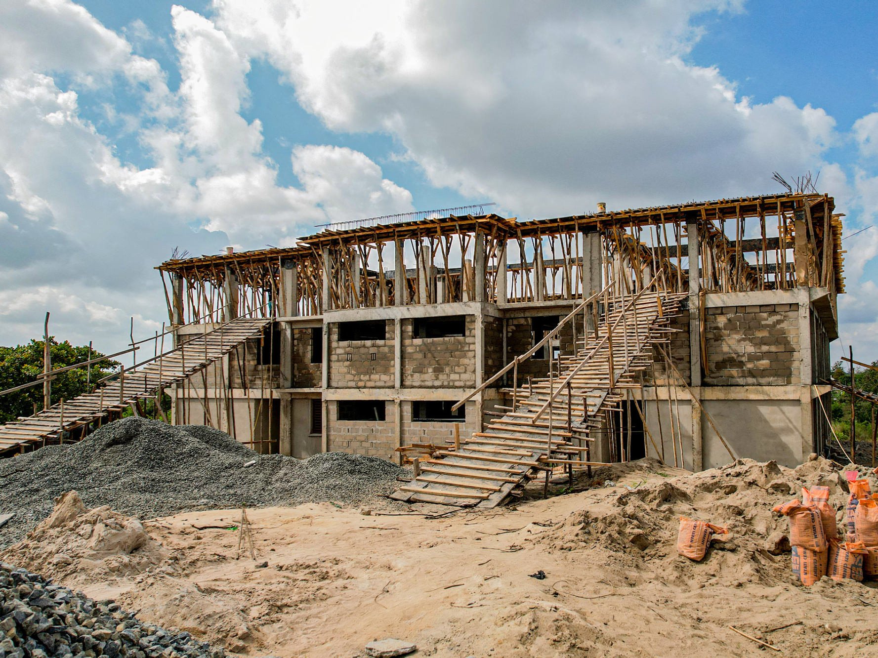 Third floor poured and ready to be closed in.