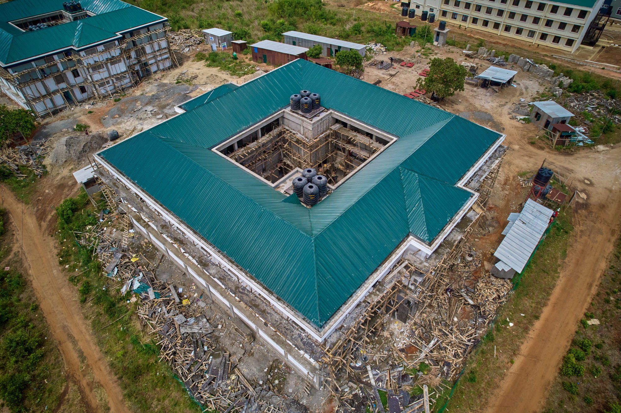 View of the interior courtyard.