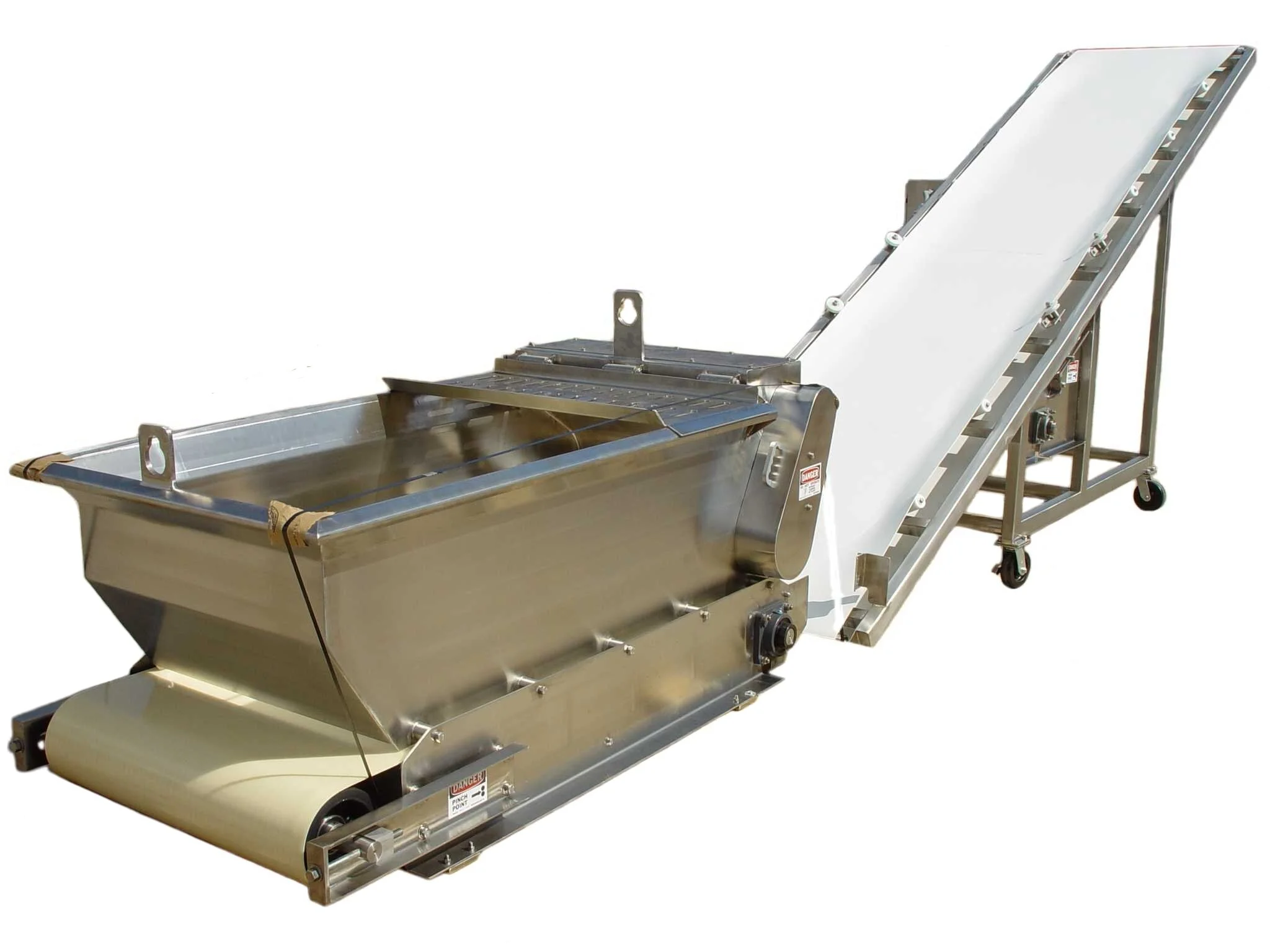 Model #1500 Portable Kibbler with DuraClean Incline Conveyor