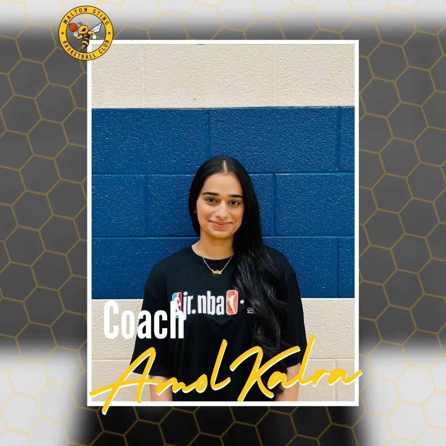 🐝Coach Amol started as a volunteer coach this season! She's always loved working with kids and wanted to get out of her comfort zone to try something new.🐝 

📝Coach Amol is currently in her fourth year at McMaster, double majoring in biology, psyc