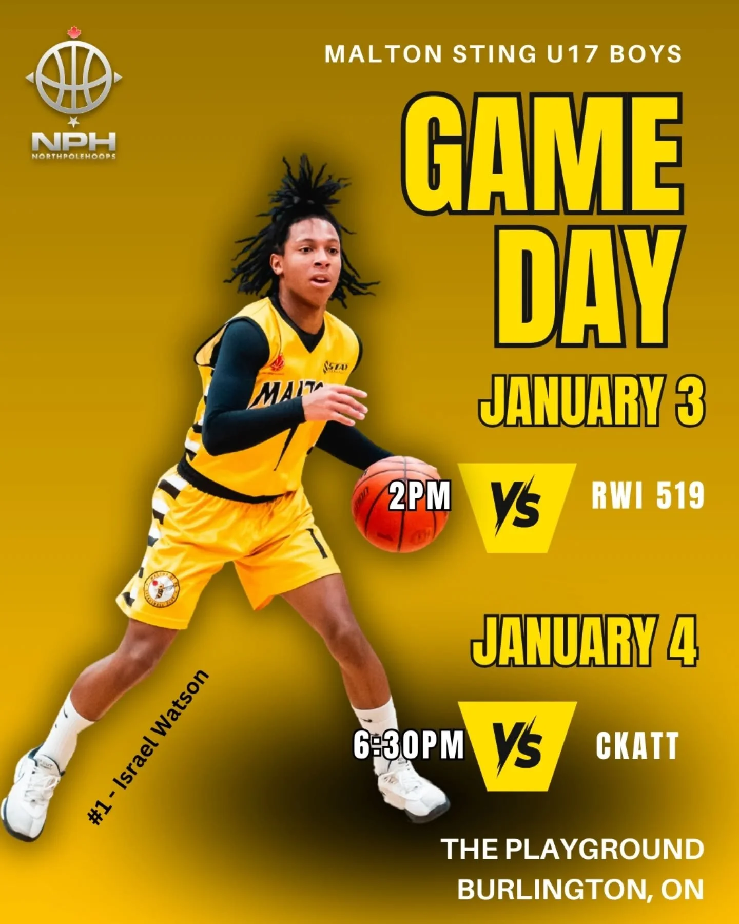 🏀🐝WEEK 3 of NPH SHOWCASE🐝🏀

2026 is here and the U16 and U17 boys kick off our first competitions of the year!

U17 Boys take on RWI 519 - January 3 at 2pm and plY CKATT January 4 at 6:30pm

U16 Squad with only 2 games January 3.  They battle it 