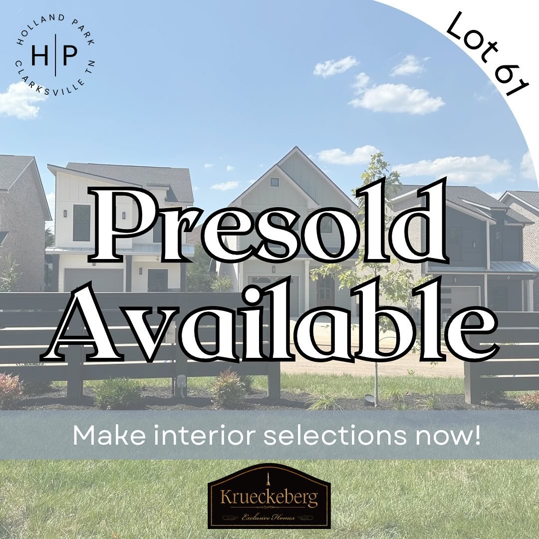 Interior Selection Available until 05/08/2025

#pcsfortcampbell #localclarksvilletennessee #sangotn #clarksvillerealtor