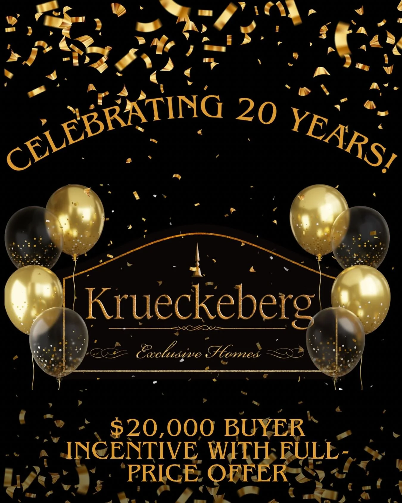 🍾🏡20 years = $20,000 🏡🥂
Use it your way!  Message us today to get connected with a preferred agent!