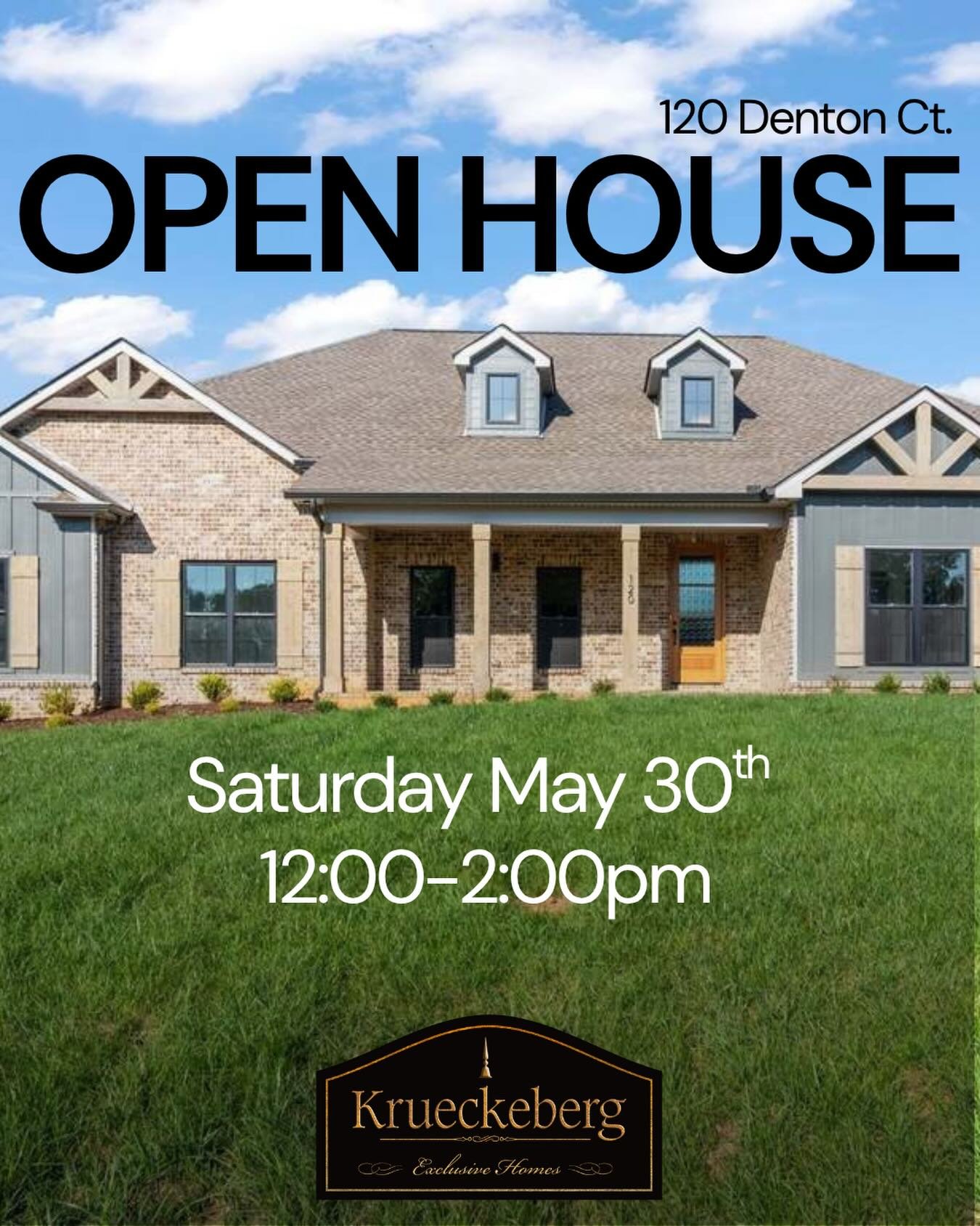 Open House!
Saturday May 30th 
120 Denton Ct.
12:00-2:00