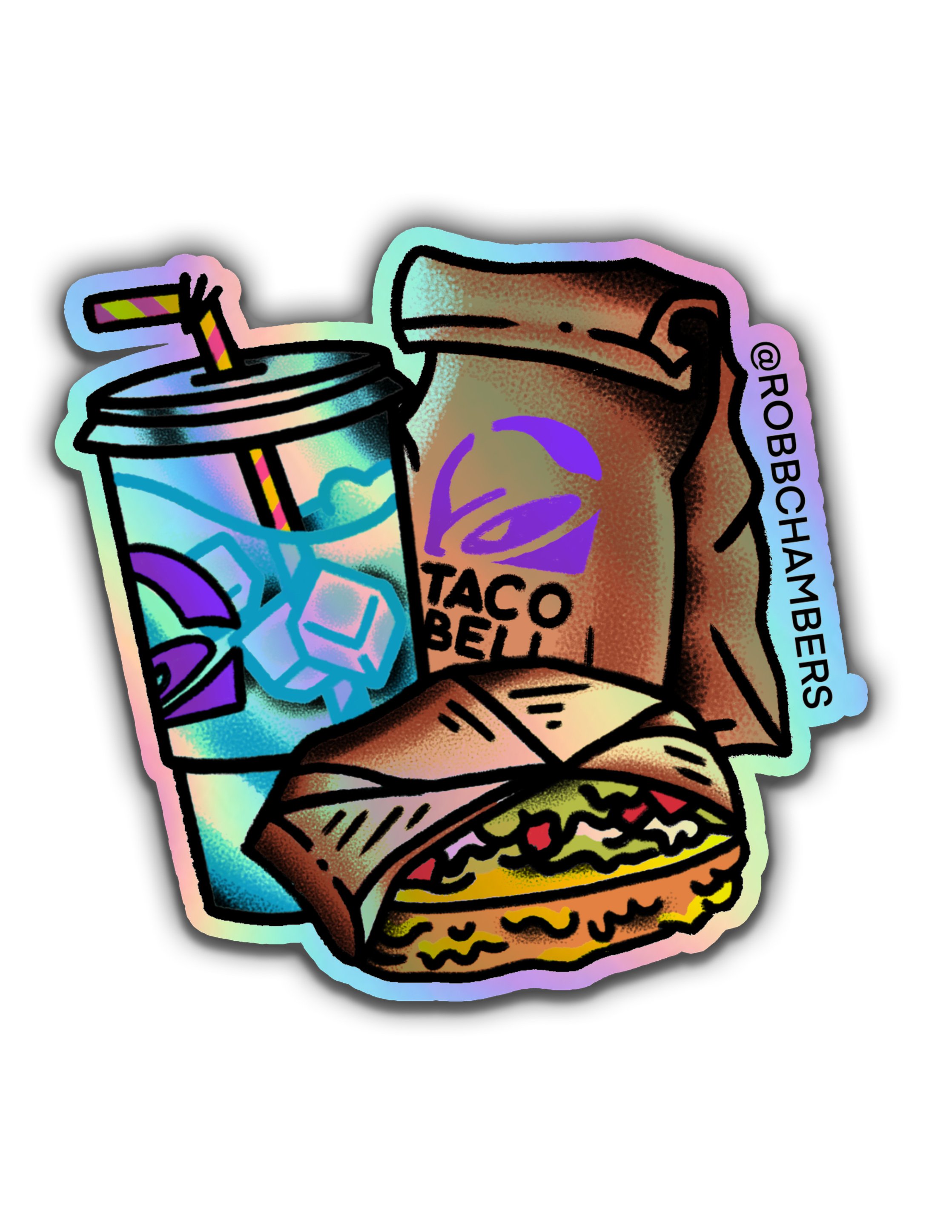 FAST FOOD STICKER (HOLO)