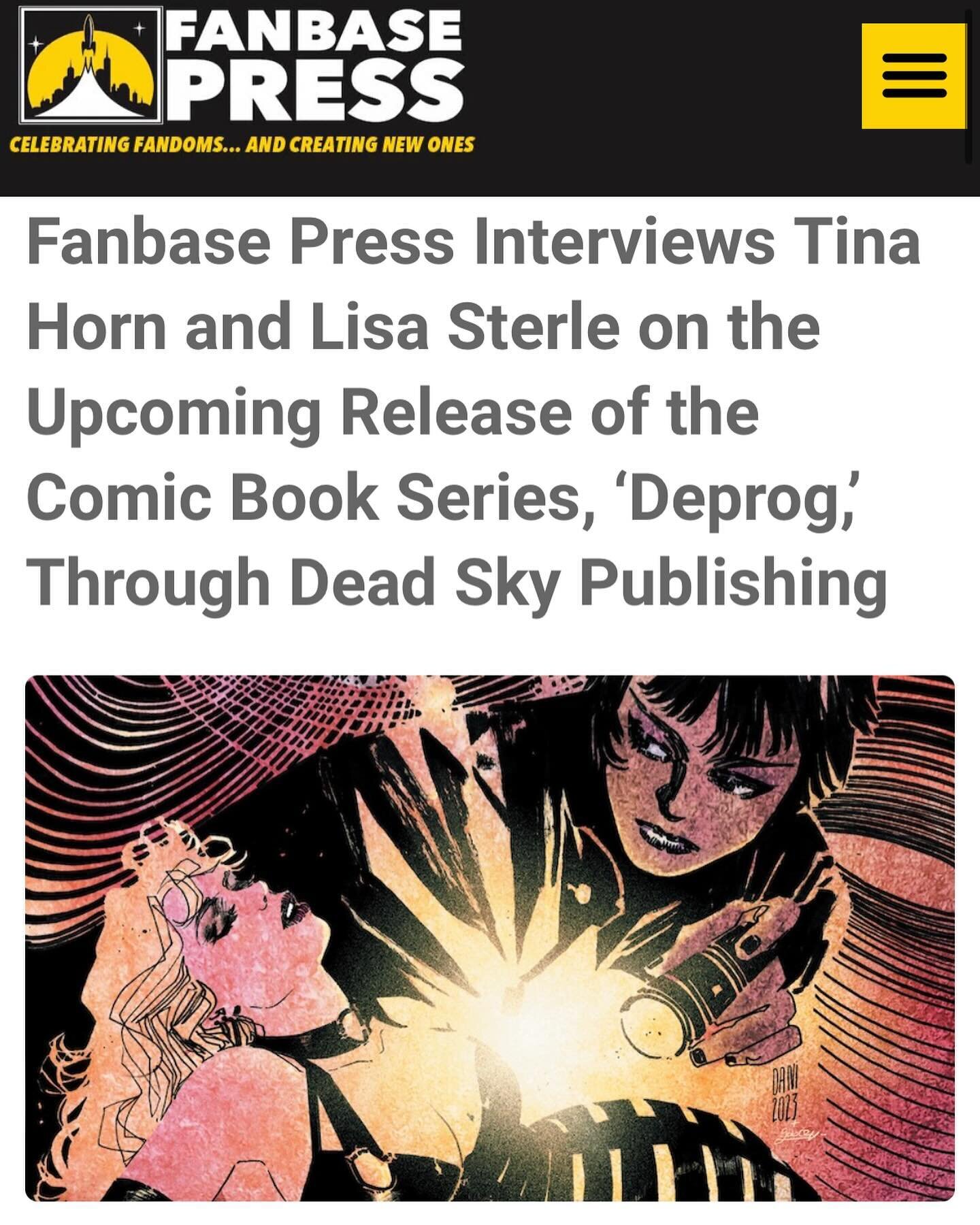 Thanks to @fanbasepress for this great interview with me and @lisasterle about our new detective thriller #Deprog from @deadskypub ! Issue 1 in comic book stores now!