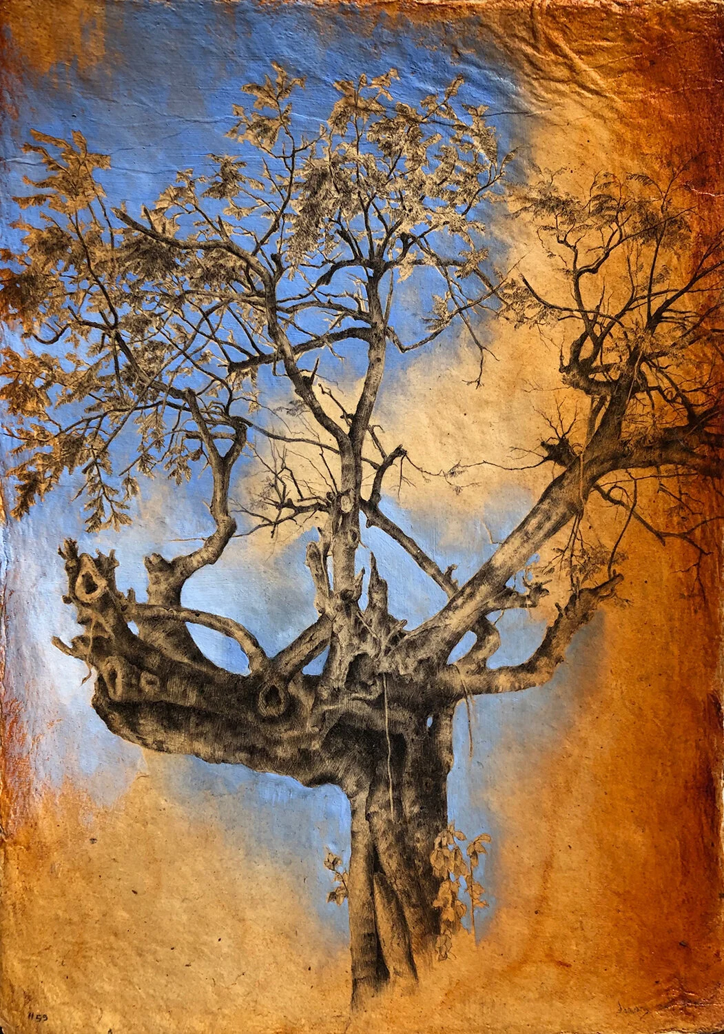 DBR091_Tree #55, 2019_ballpoint pen and gouache on handmade paper_12 x 9 in copy.jpg