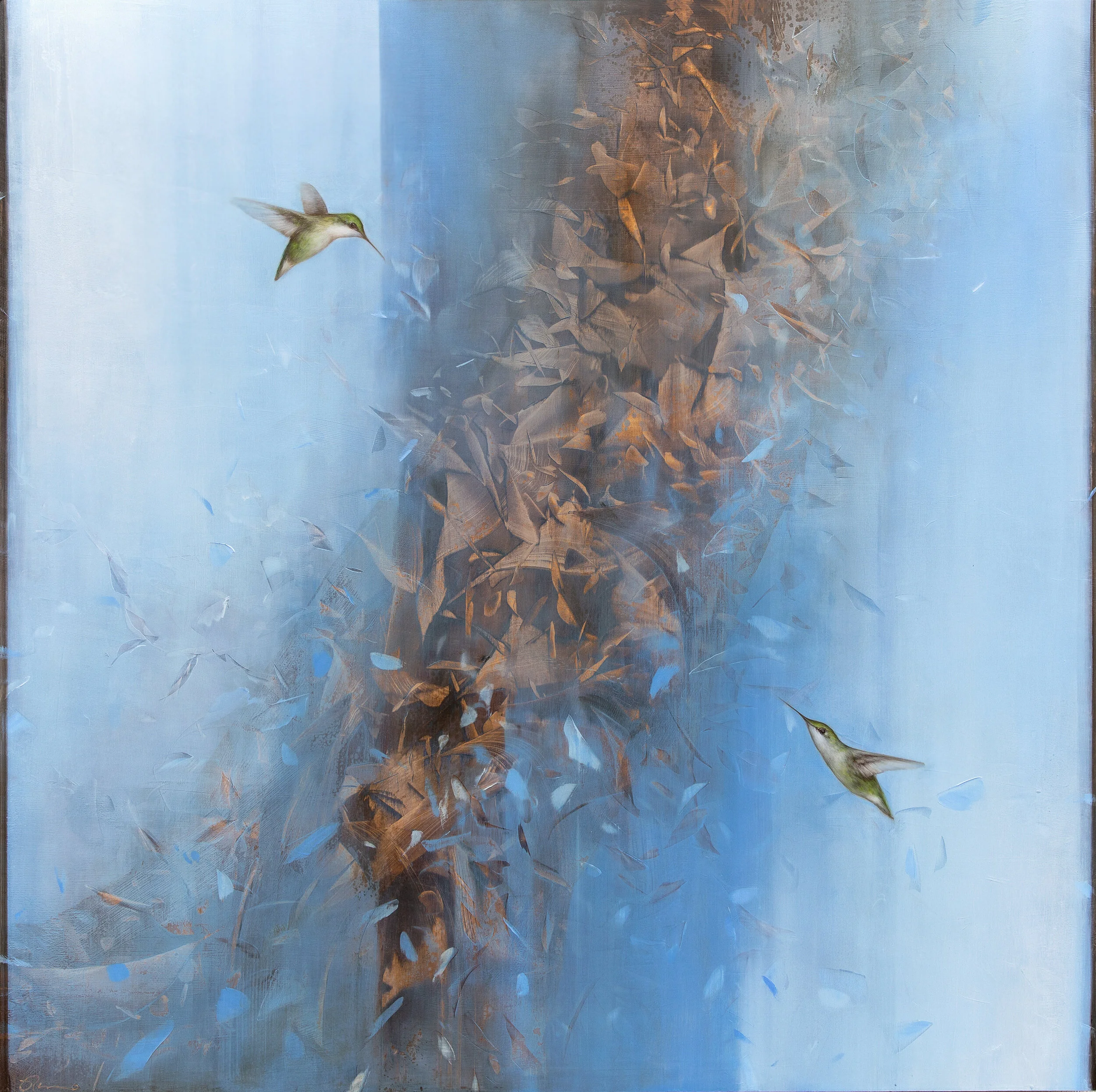 Jessica Pisano "Garden of Gilded Flowers", 40 x 40", oil and gold leaf on panel, $5,000