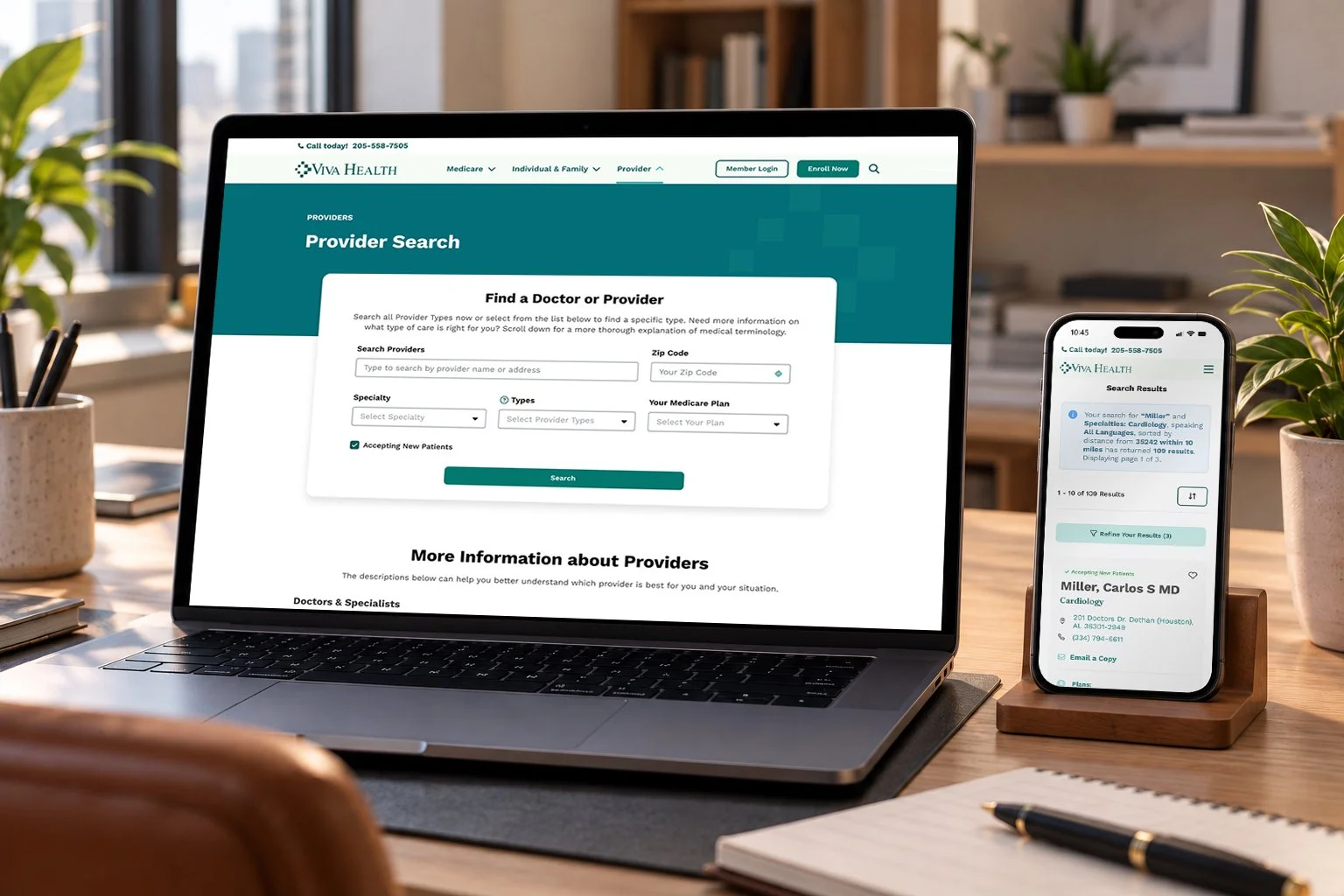 Viva Health Website Redesign