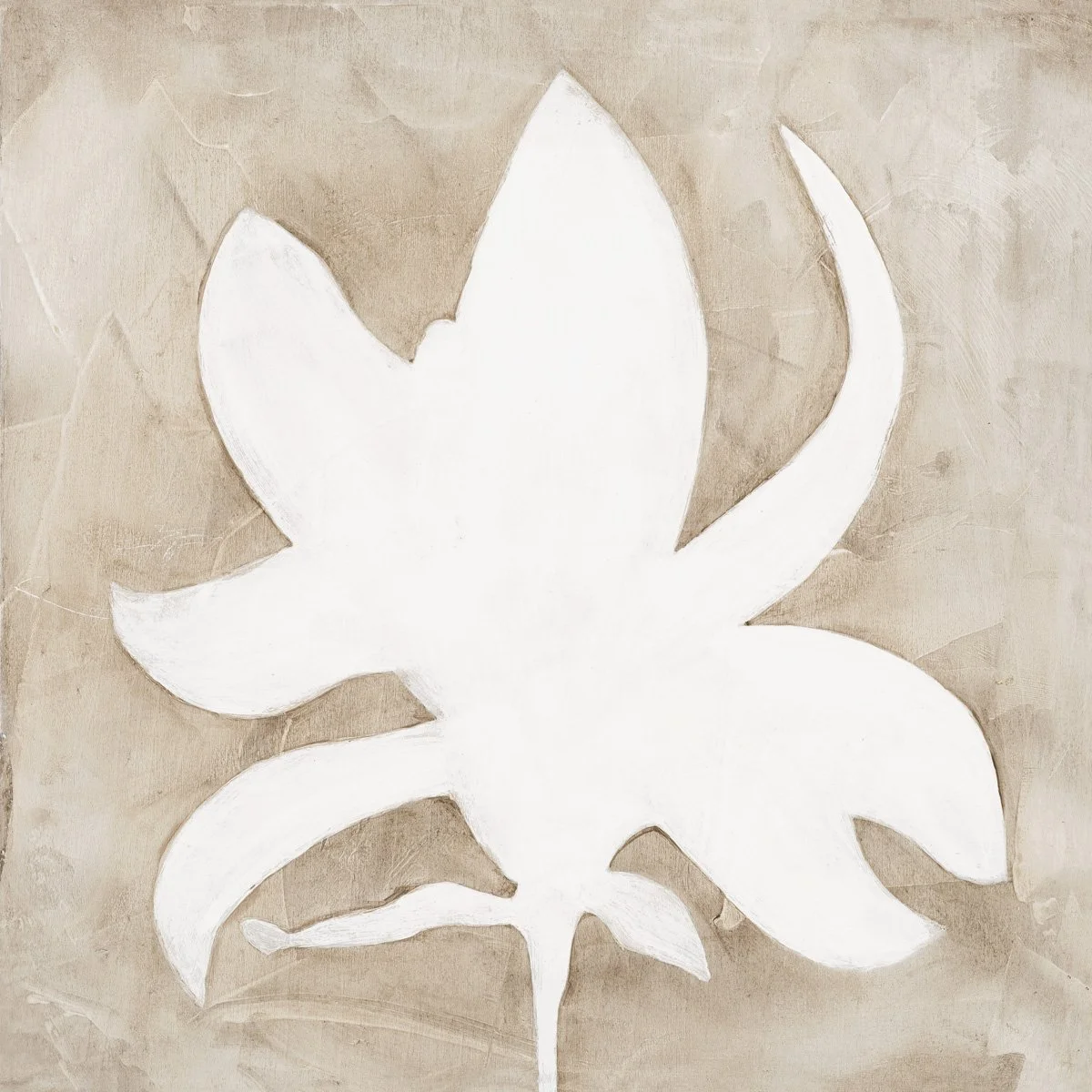 White Flowers 4, 8x8x1 1/2. Acrylic on Wood Panel in Maple Float Frame. Available at Fogue Studios and Gallery