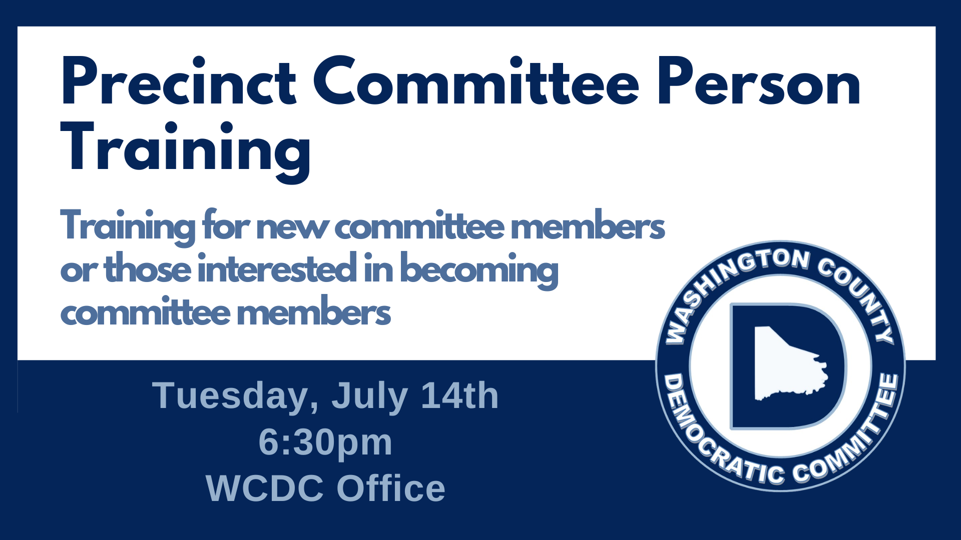 Precinct Committee Person Training