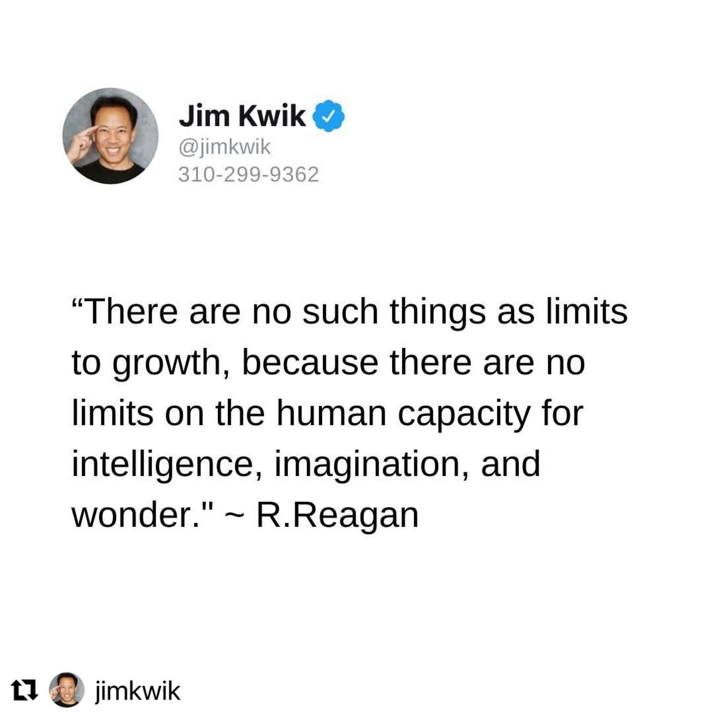 There are no limits! Always love inspiration and growth from @jimkwik! #iamlimitless #yesyoucan #letsgo #healthylifestyle @californiaelitefitness