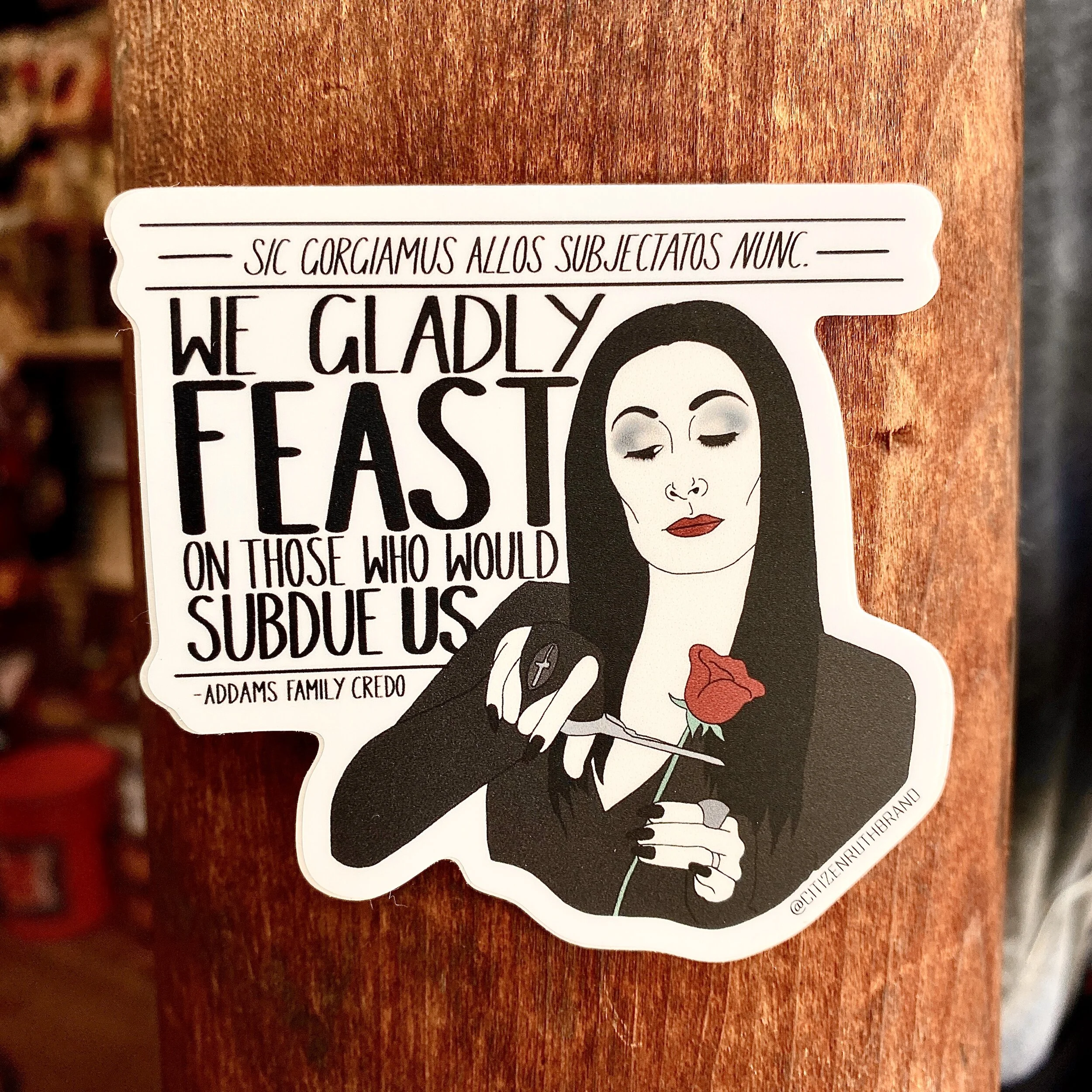 Morticia Addams Sticker