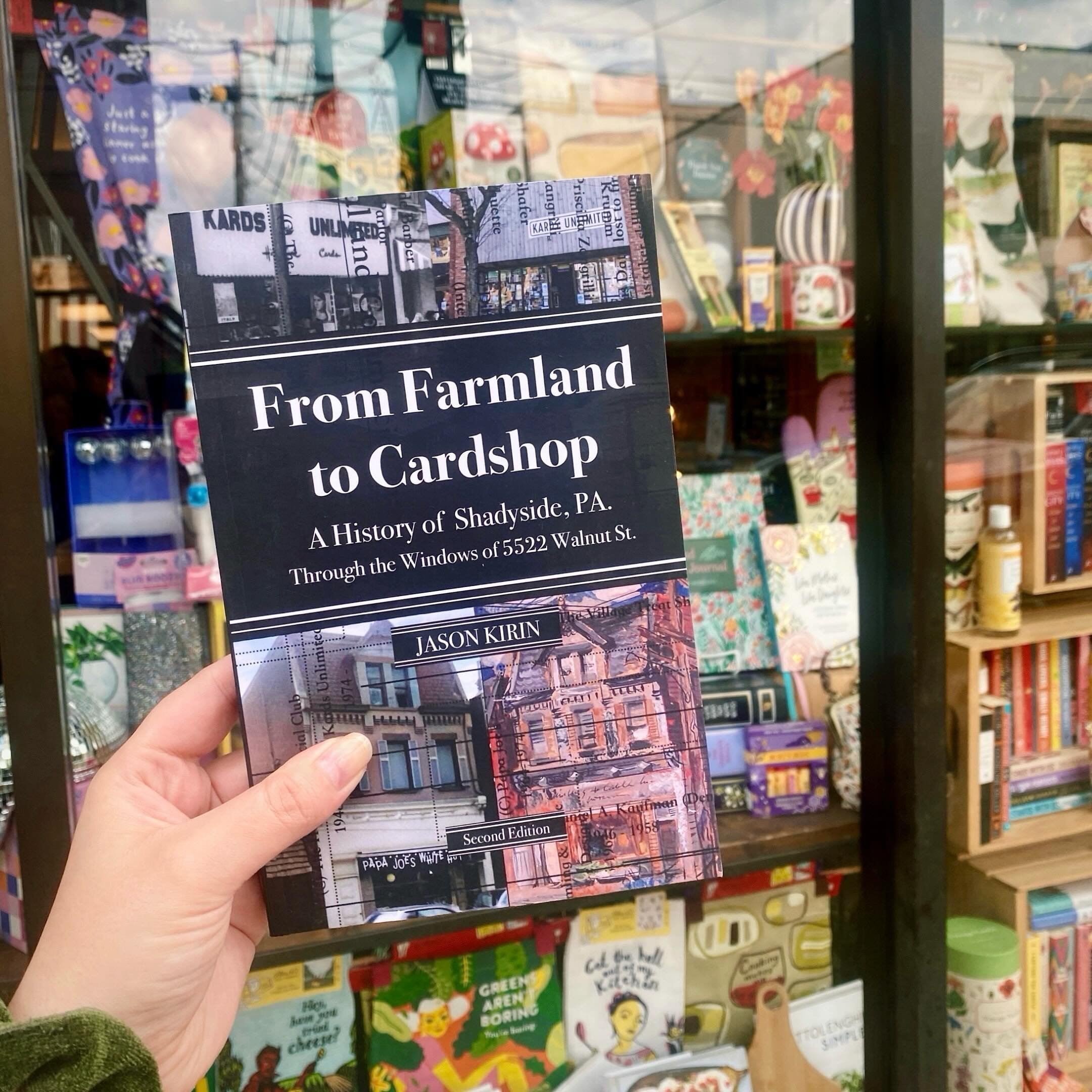 Big news!! The second edition of @jason_kirin&rsquo;s book about the history of Shadyside through the windows of  KU is officially here!! It&rsquo;s so shiny and new AND a smaller, more portable size! 😍 Come get one!