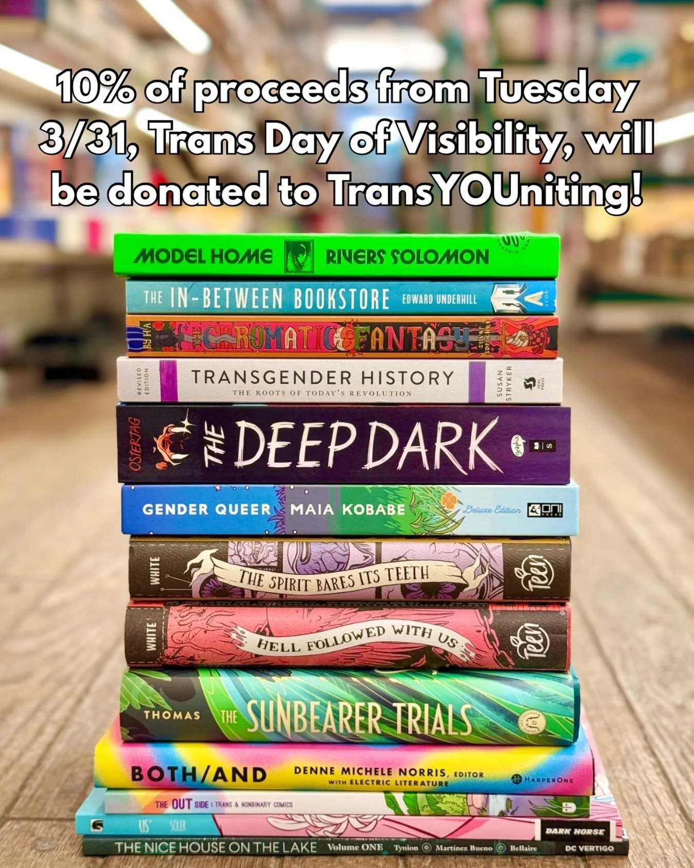 Today is International Transgender Day of Visibility! So to celebrate, we&rsquo;re donating 10% of our proceeds today (3/31) to @transyounitingpgh &mdash; in addition to our regular annual donations to their great organization. And to our trans commu