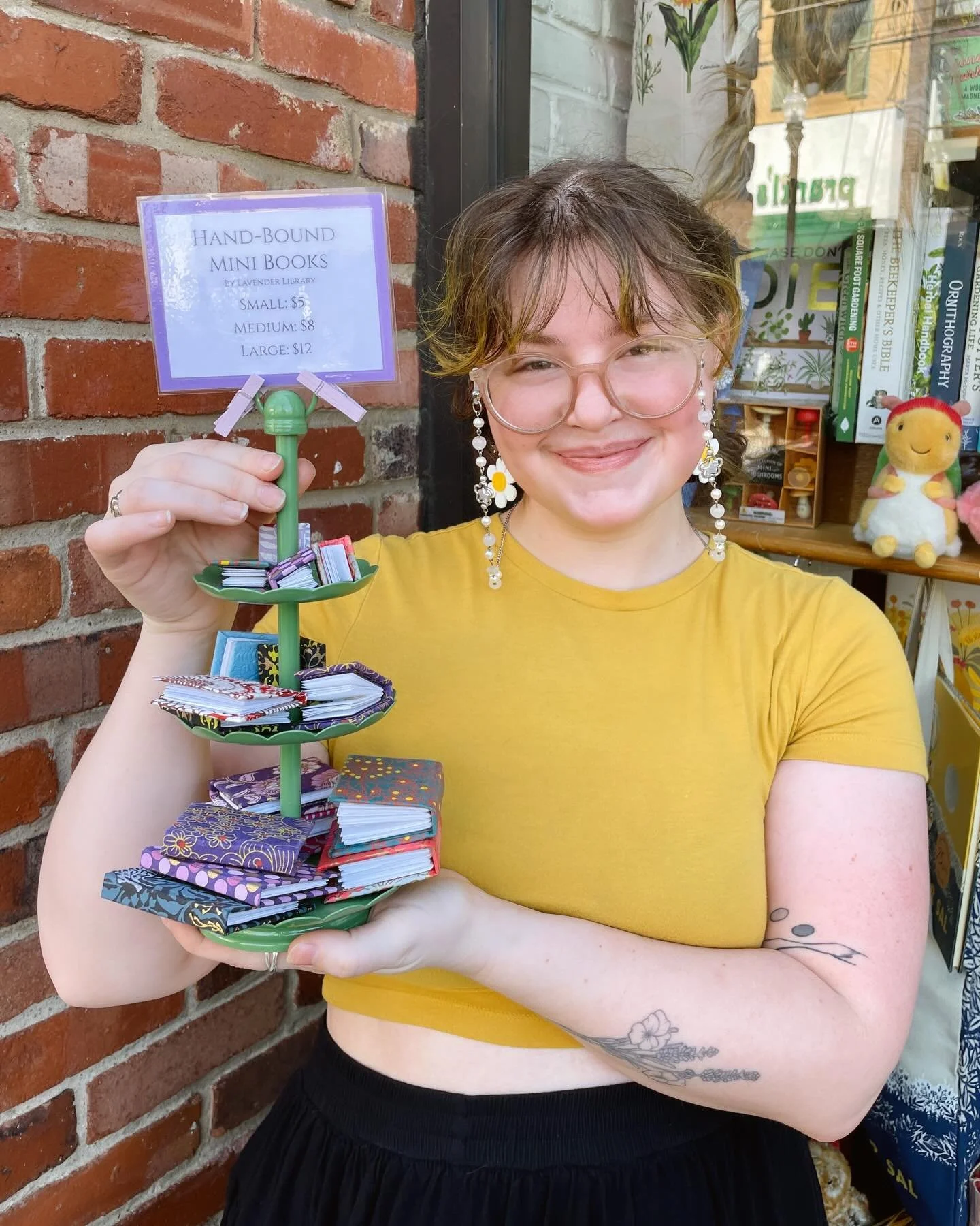 HUGE NEWS!!! Our very own precious, cinnamon roll angel Sophia now has art in the shop for sale!! Sophia has been making these adorable handmade books for a while now and we&rsquo;re so happy to be carrying them at Kards! Find them up at the counter!
